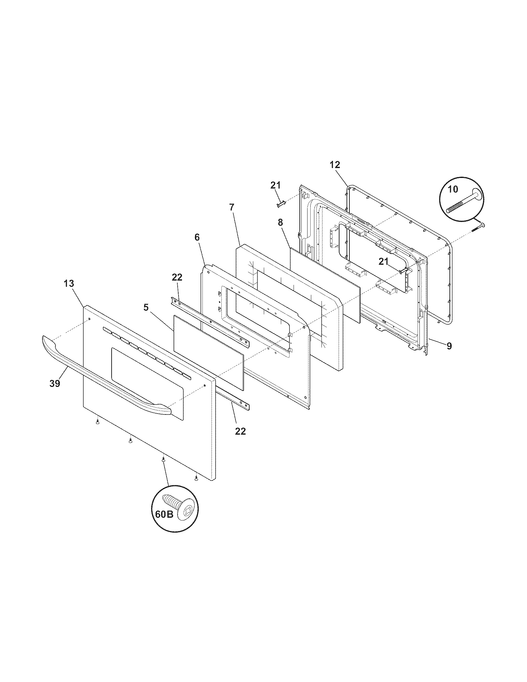 Kenmore 79090119012 door diagram