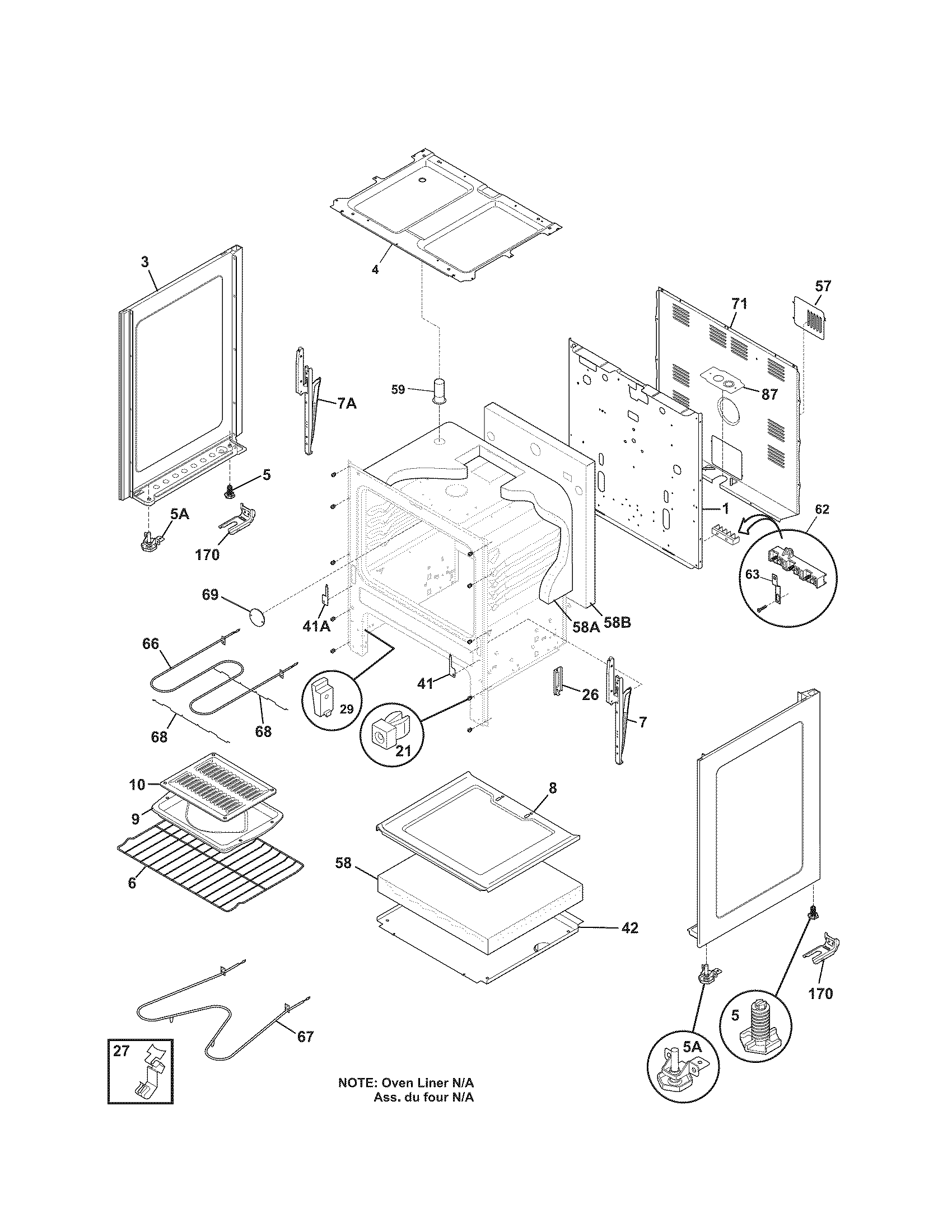 Kenmore 79090820407 body diagram