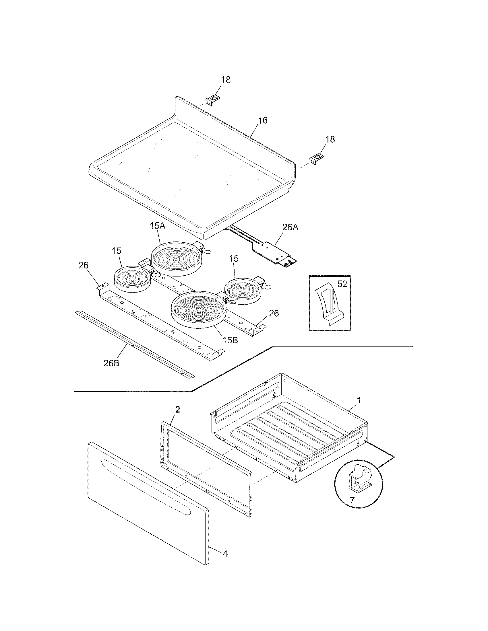 Kenmore 79091312012 top/drawer diagram