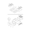 Frigidaire FFGF3015LWD top/drawer diagram