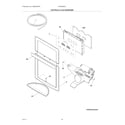 Frigidaire FGHB2844LE5 controls & ice dispenser diagram
