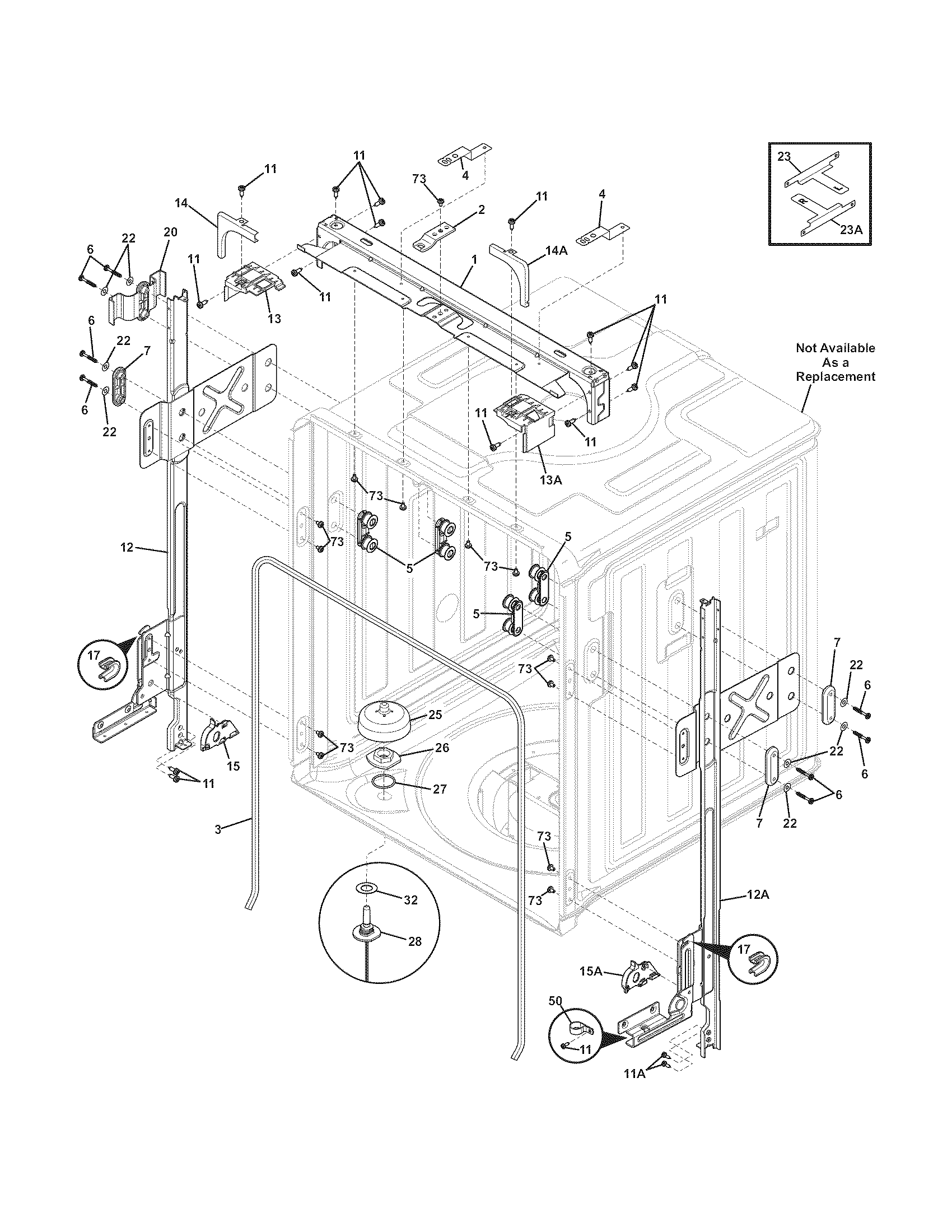 Electrolux EIDW5905JS0A tub diagram