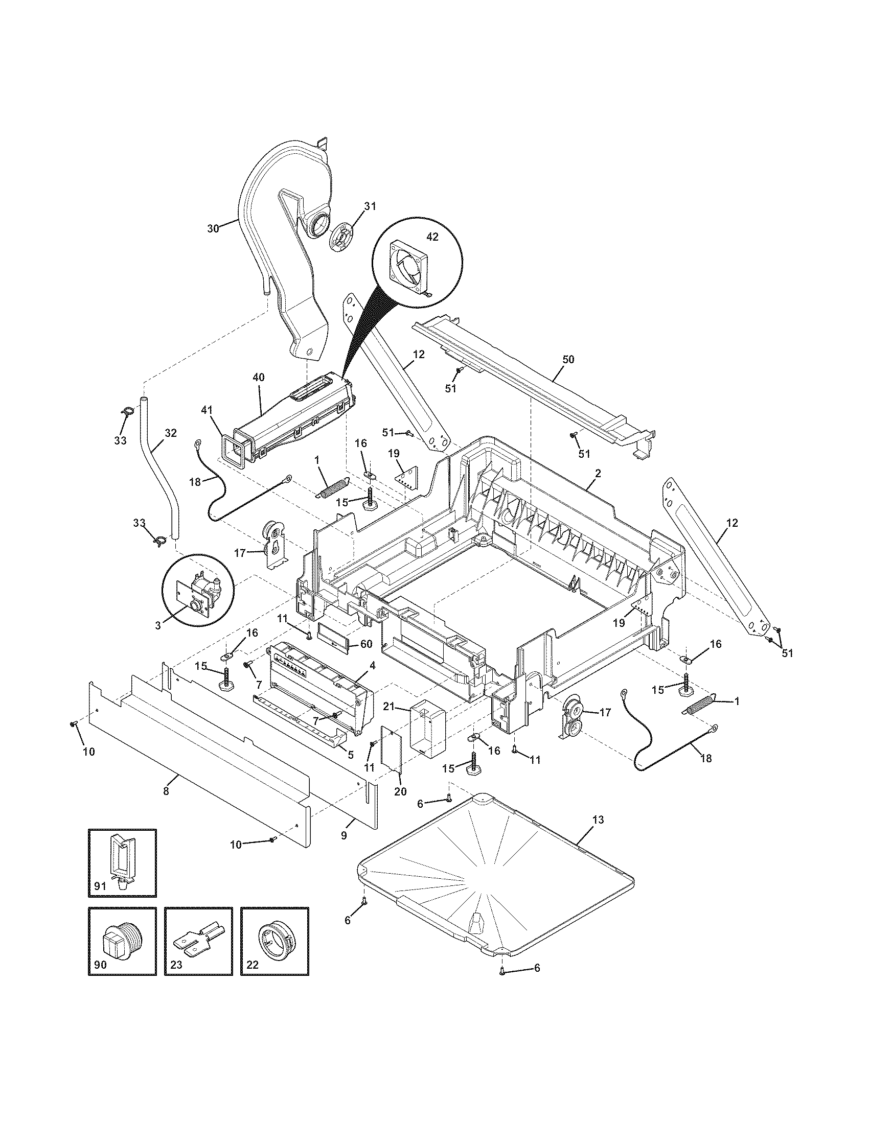 Electrolux EIDW5905JS0A frame diagram