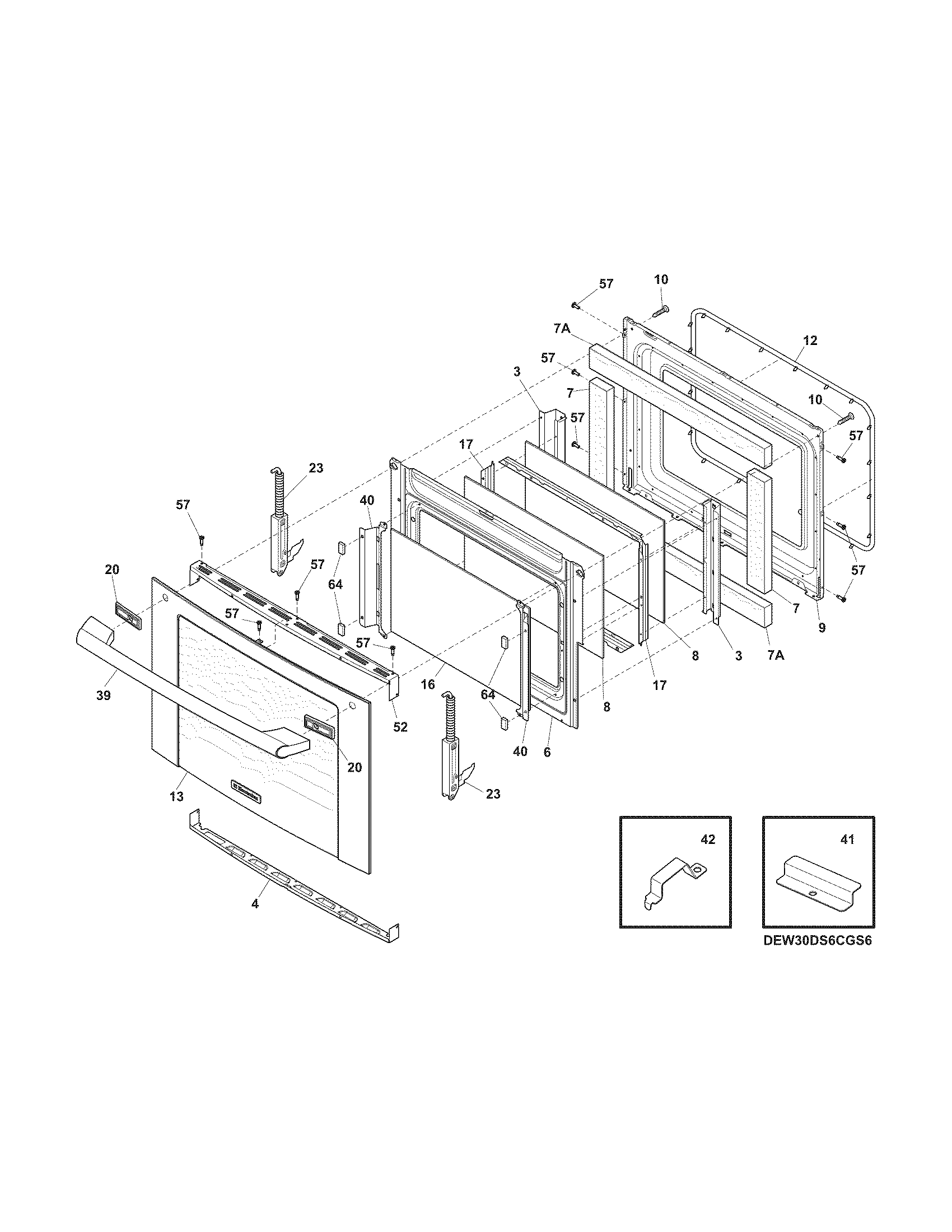 Electrolux EI30ES5CJSA door diagram