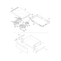 Frigidaire FFES3025LWB top/drawer diagram