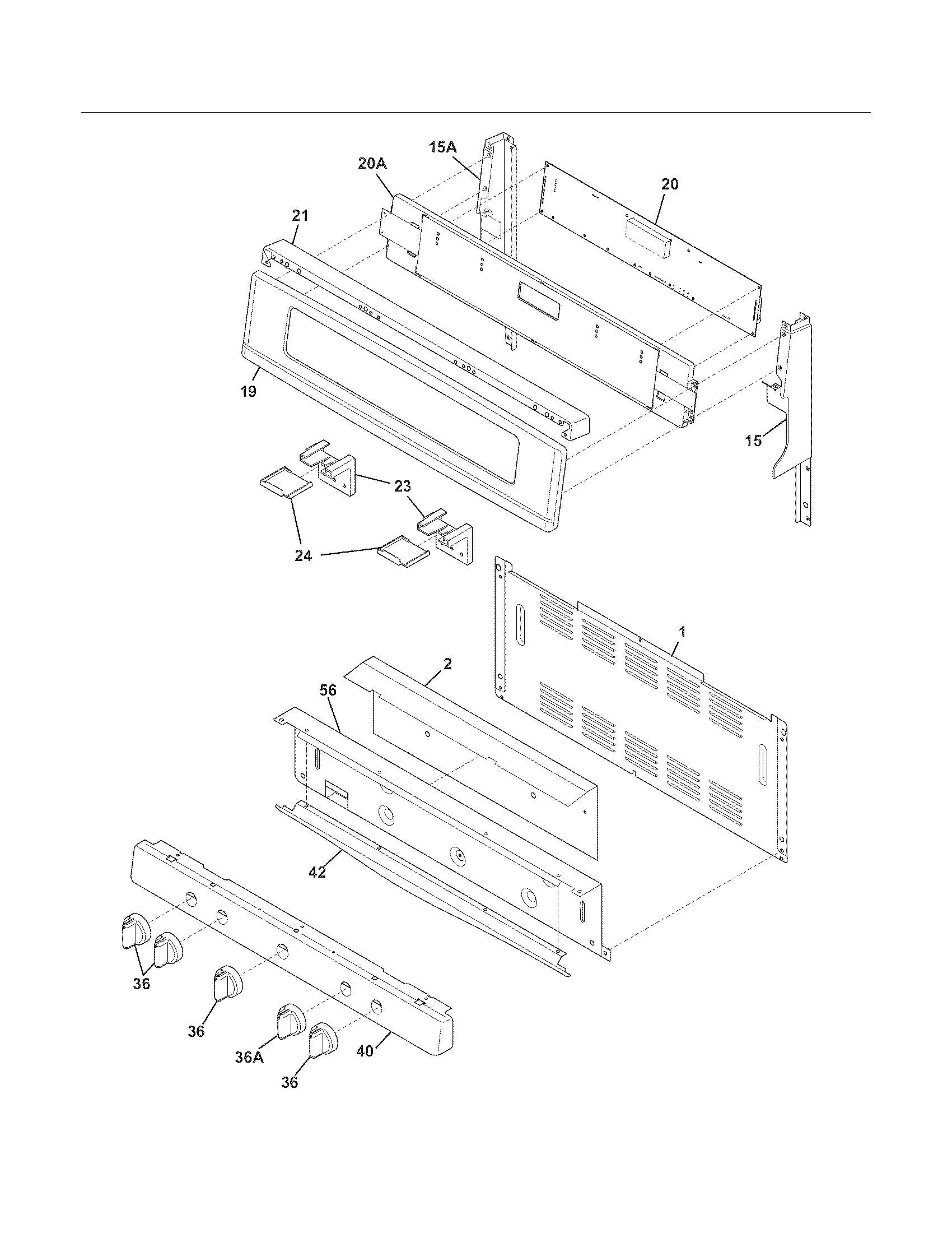 Frigidaire CGGF3076KWK backguard diagram