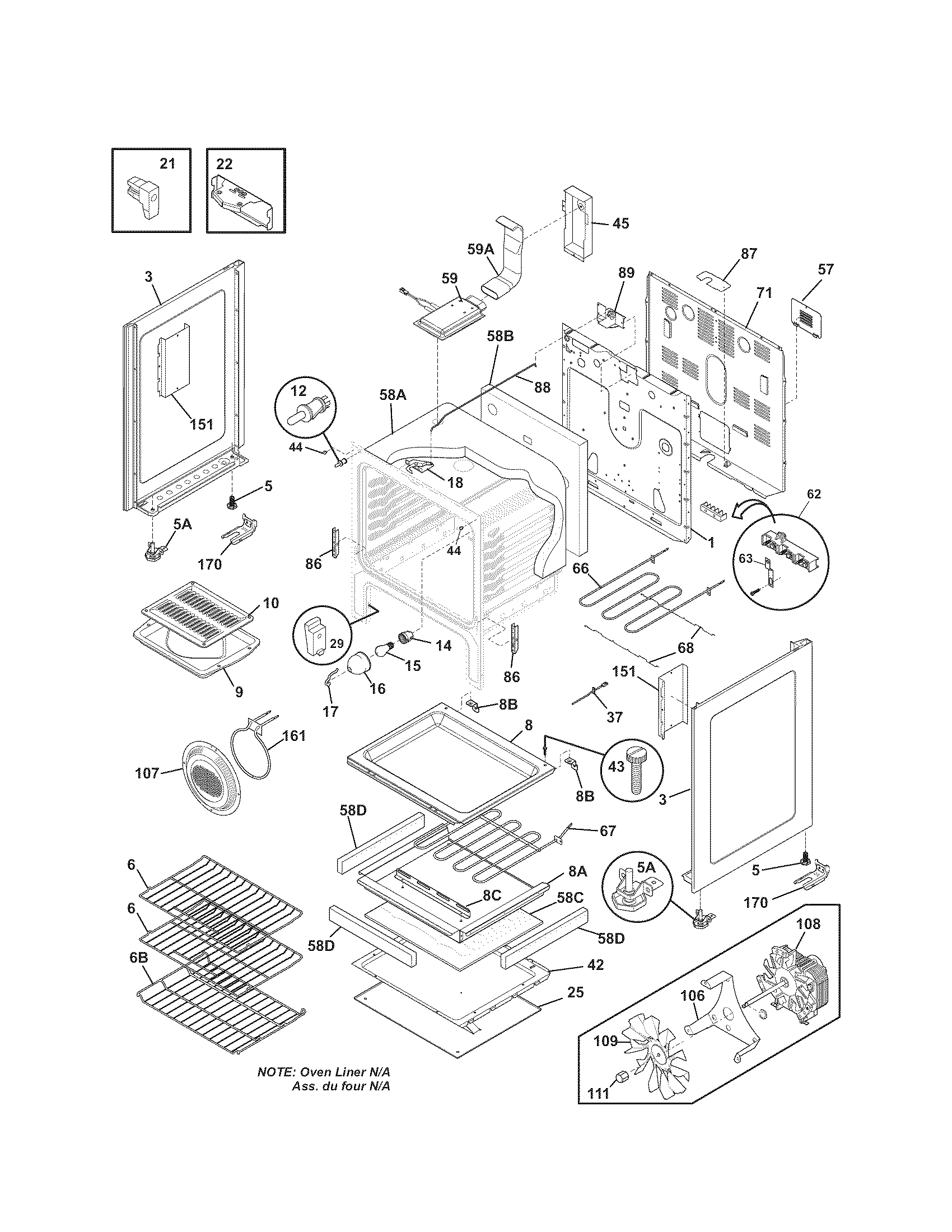 Kenmore 79092809011 body diagram