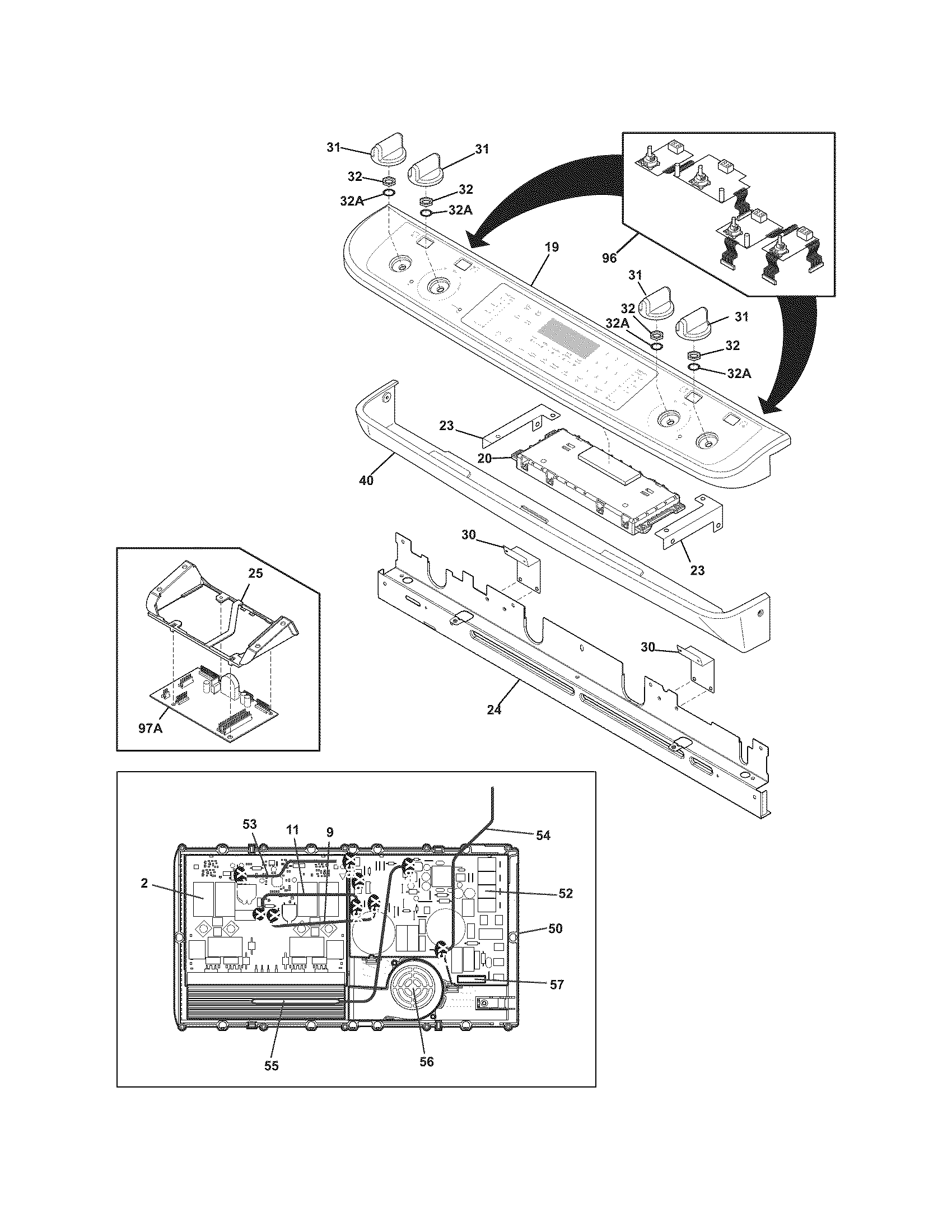 Frigidaire CPCS3085LFB backguard diagram