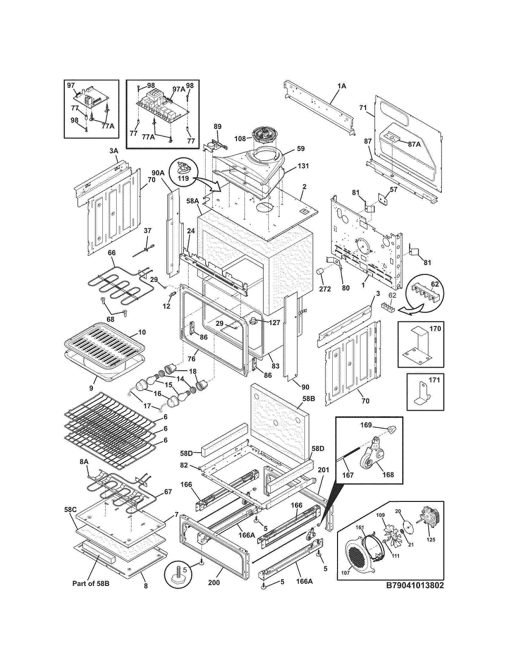 Kenmore Elite 79041019803 body diagram