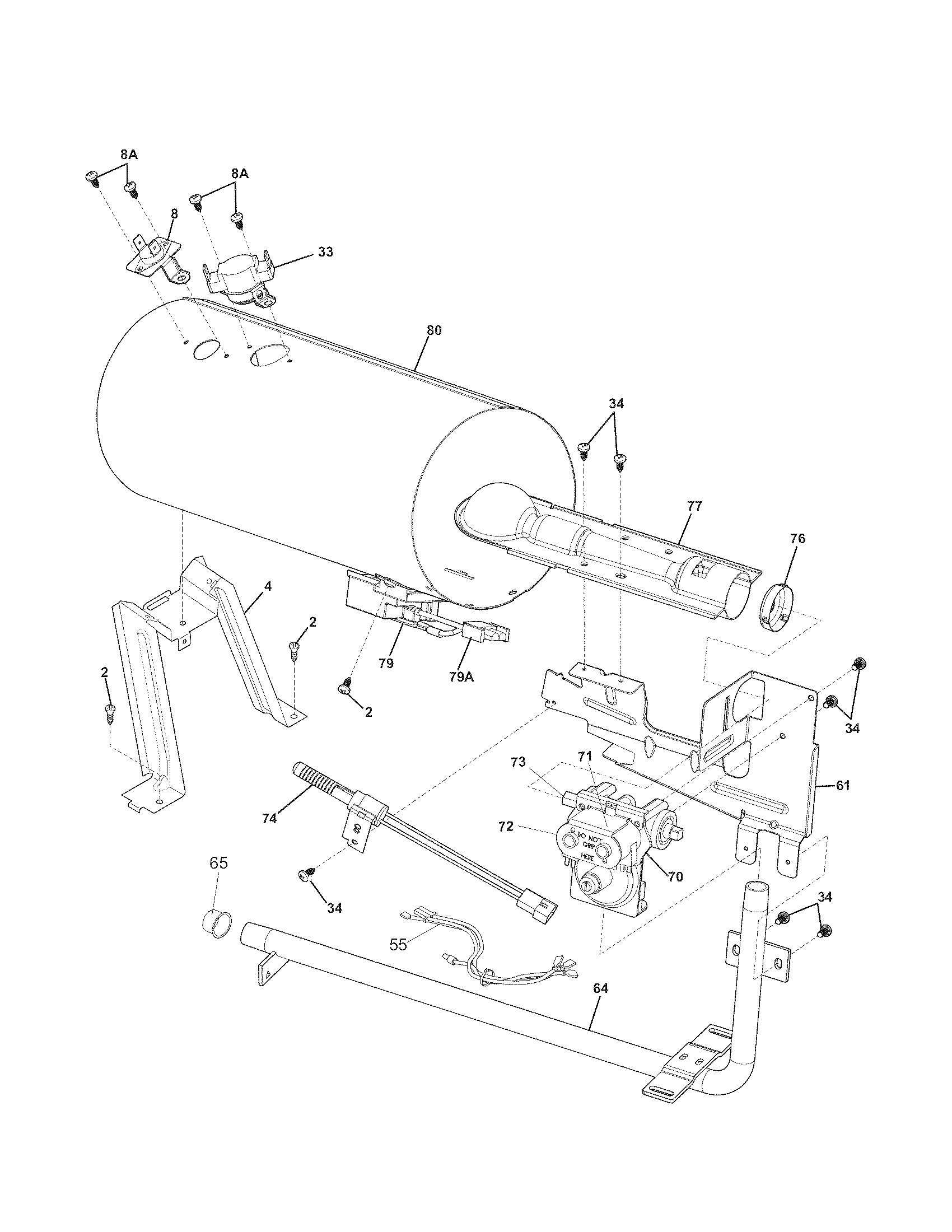 Kenmore Elite 41794132000 burner diagram