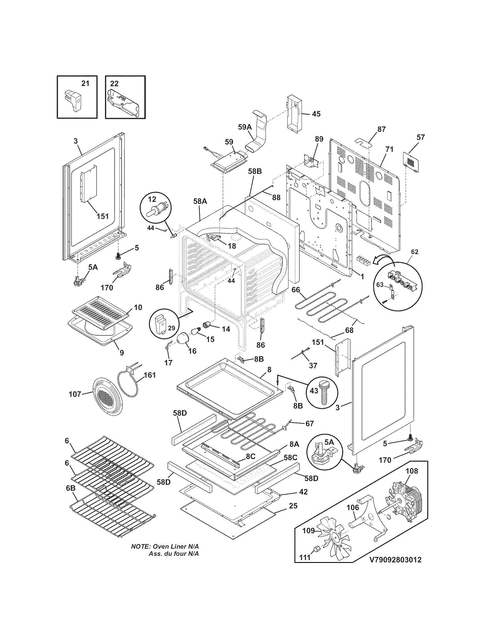 Kenmore 79092803013 body diagram