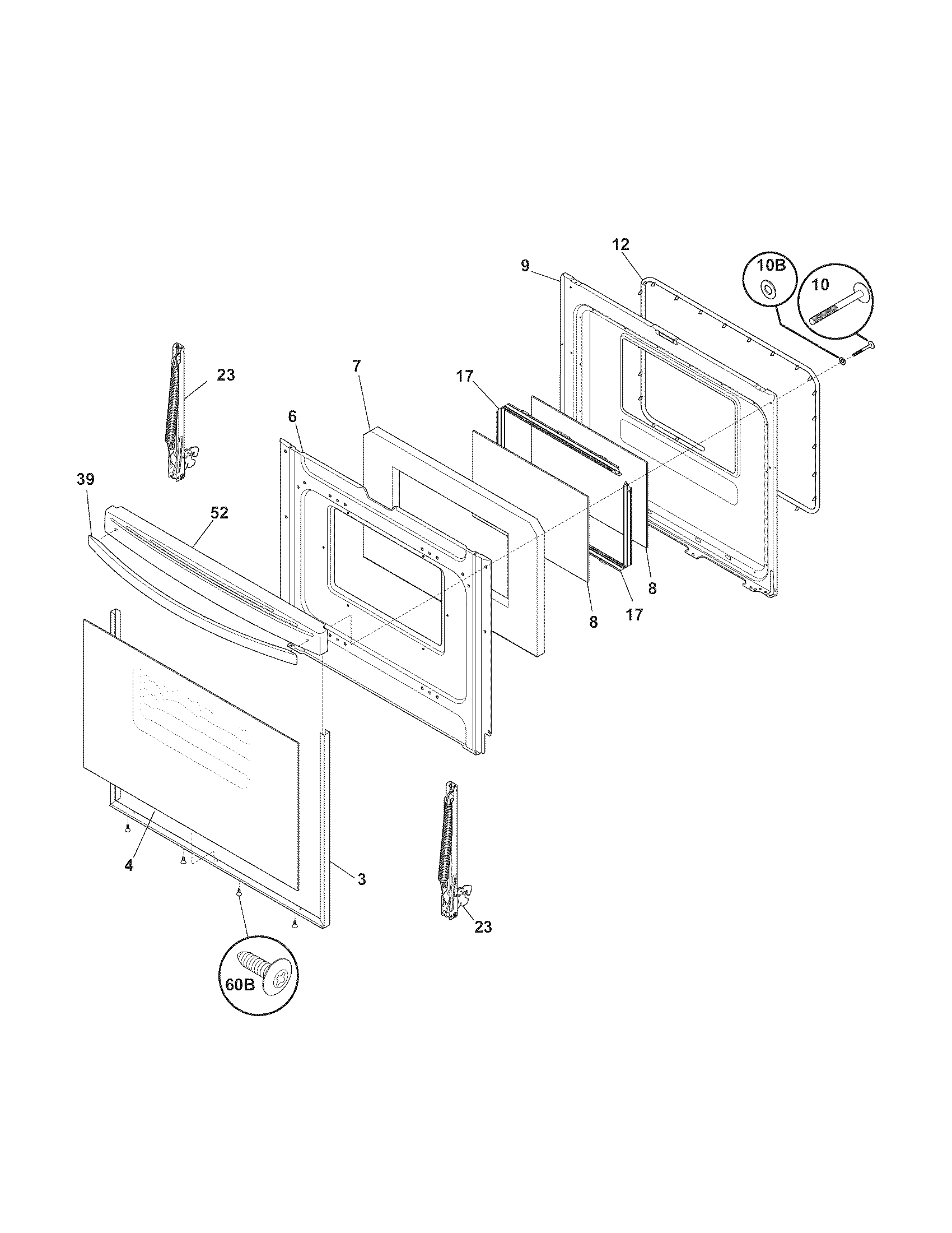 Kenmore 79092109012 door diagram