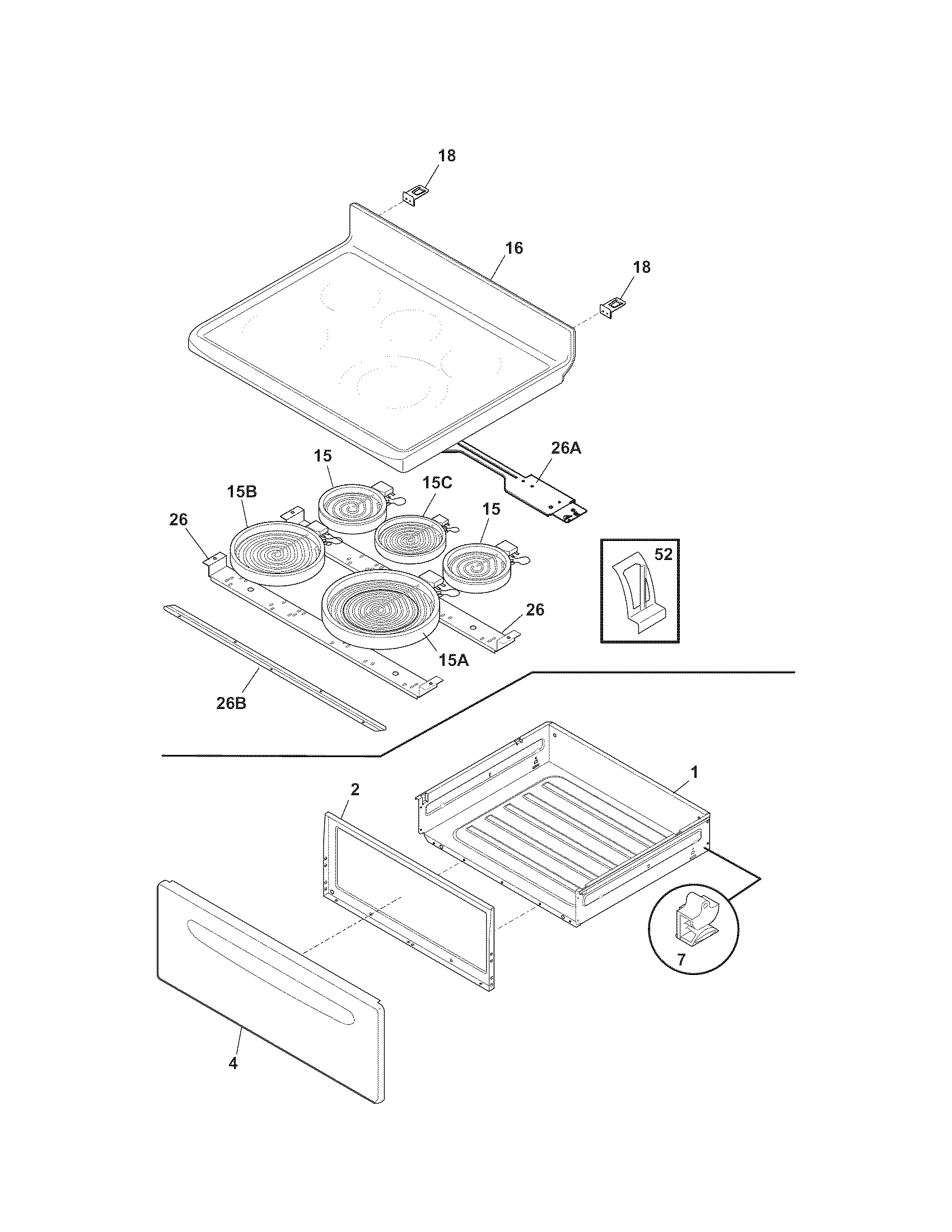 Kenmore 79092802012 top/drawer diagram