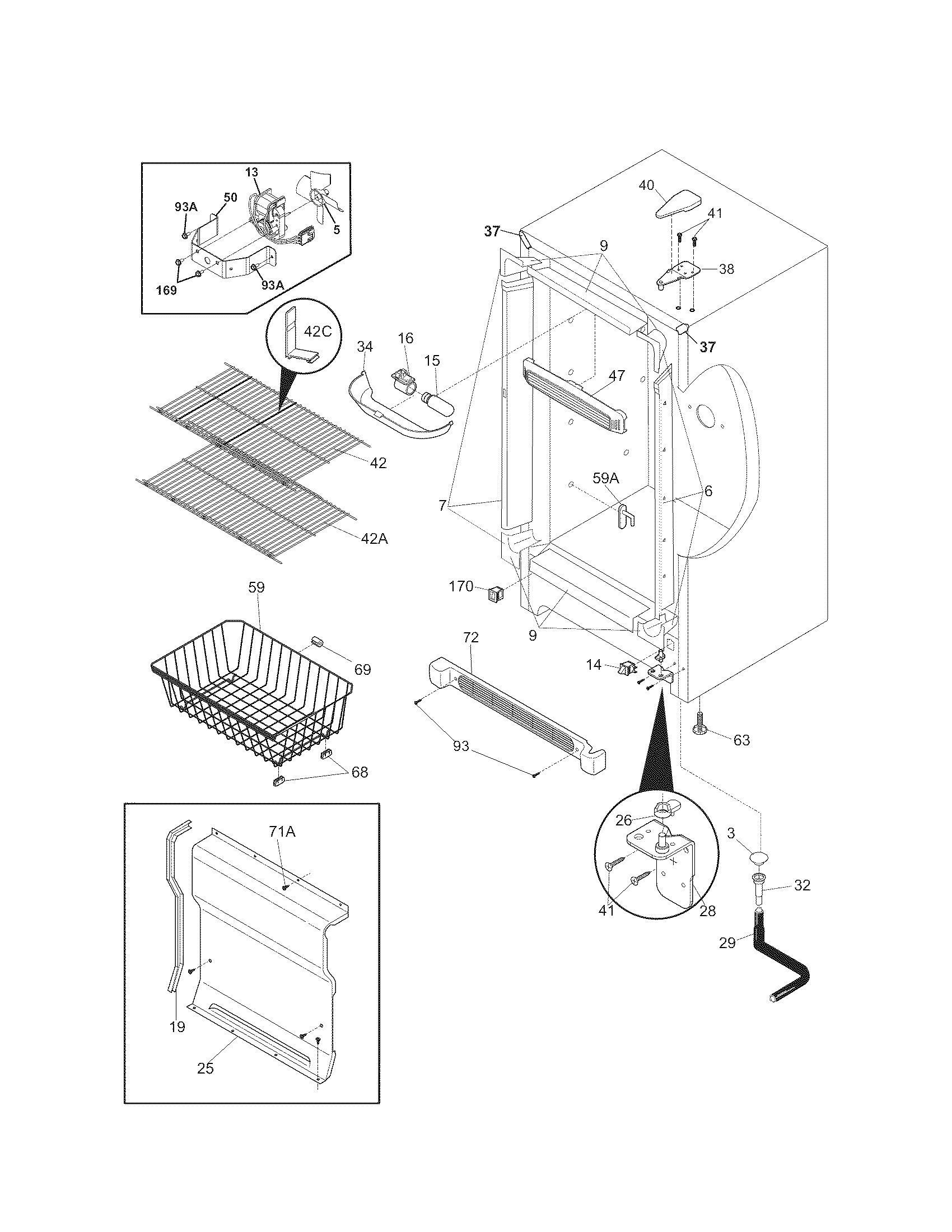 Kenmore 25328432807 cabinet diagram