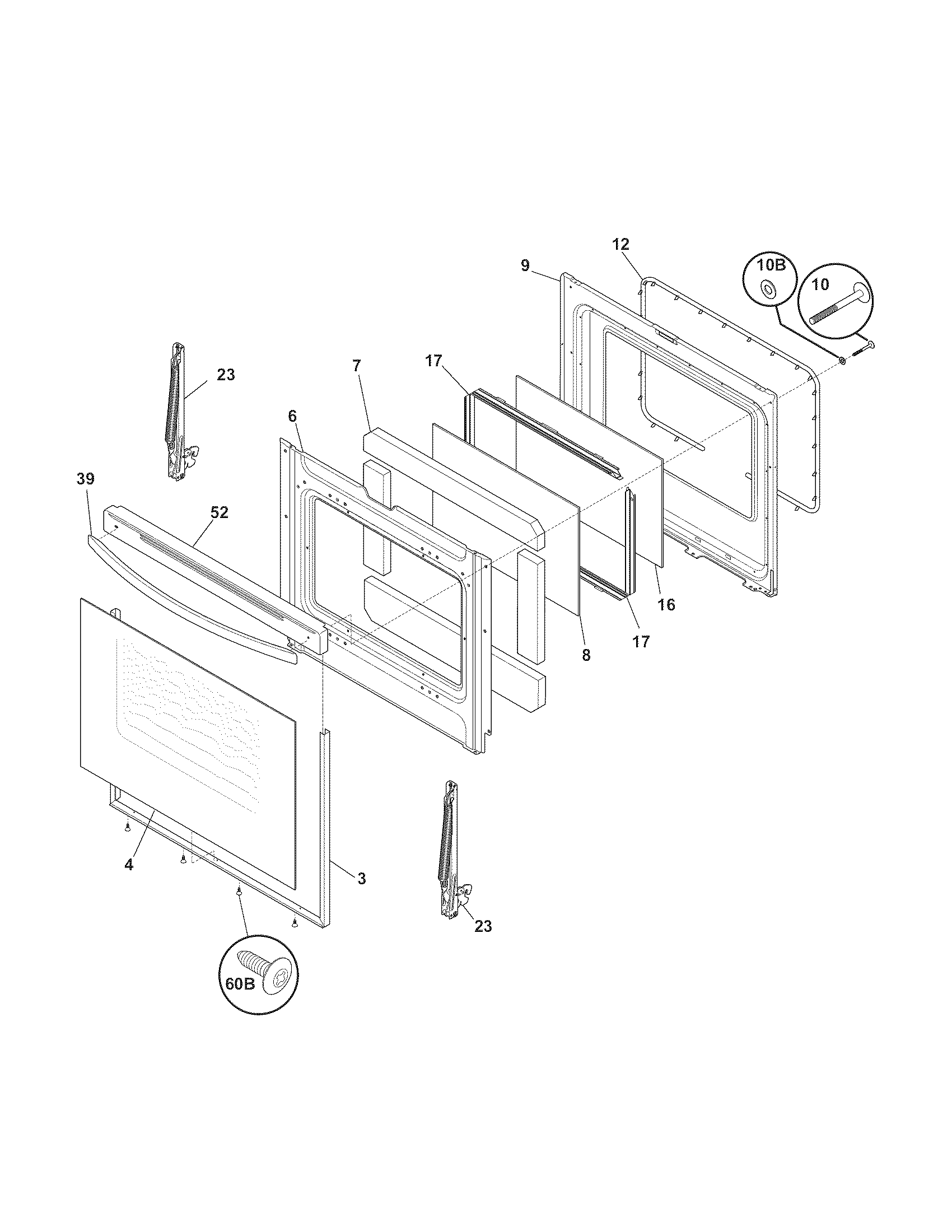 Kenmore 79092604013 door diagram