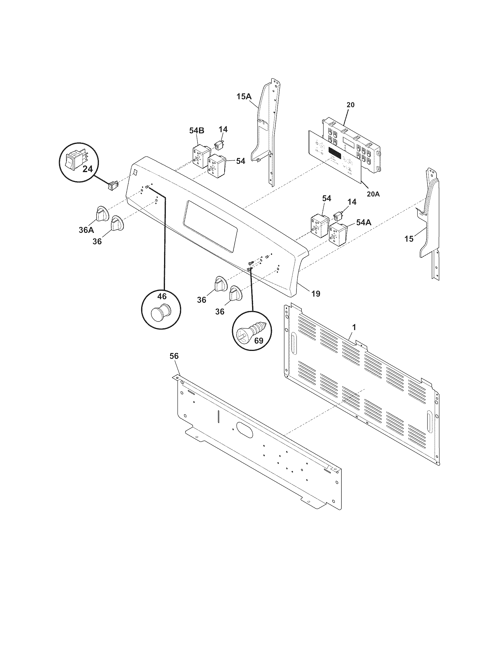 Kenmore 79092303012 backguard diagram