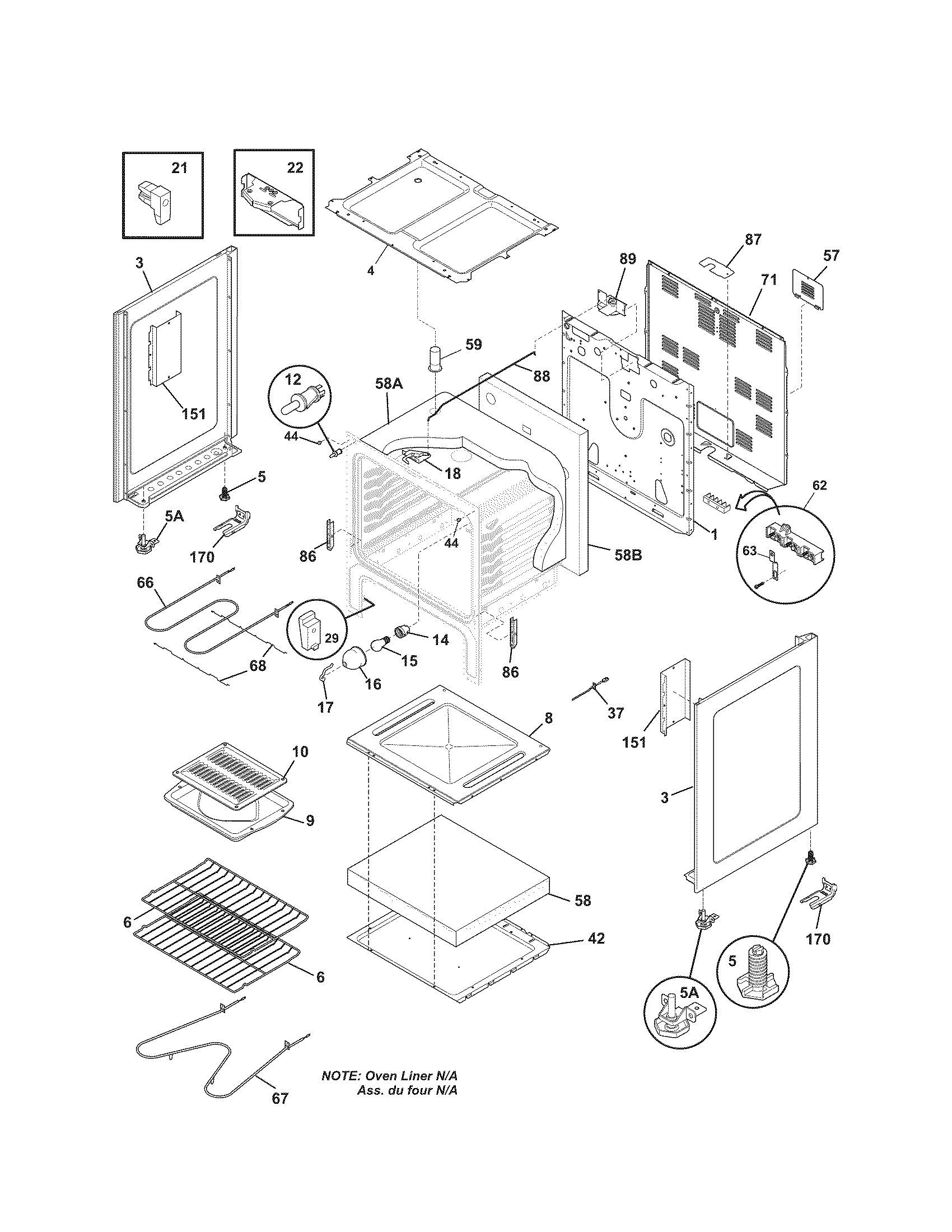 Kenmore 79090213012 body diagram