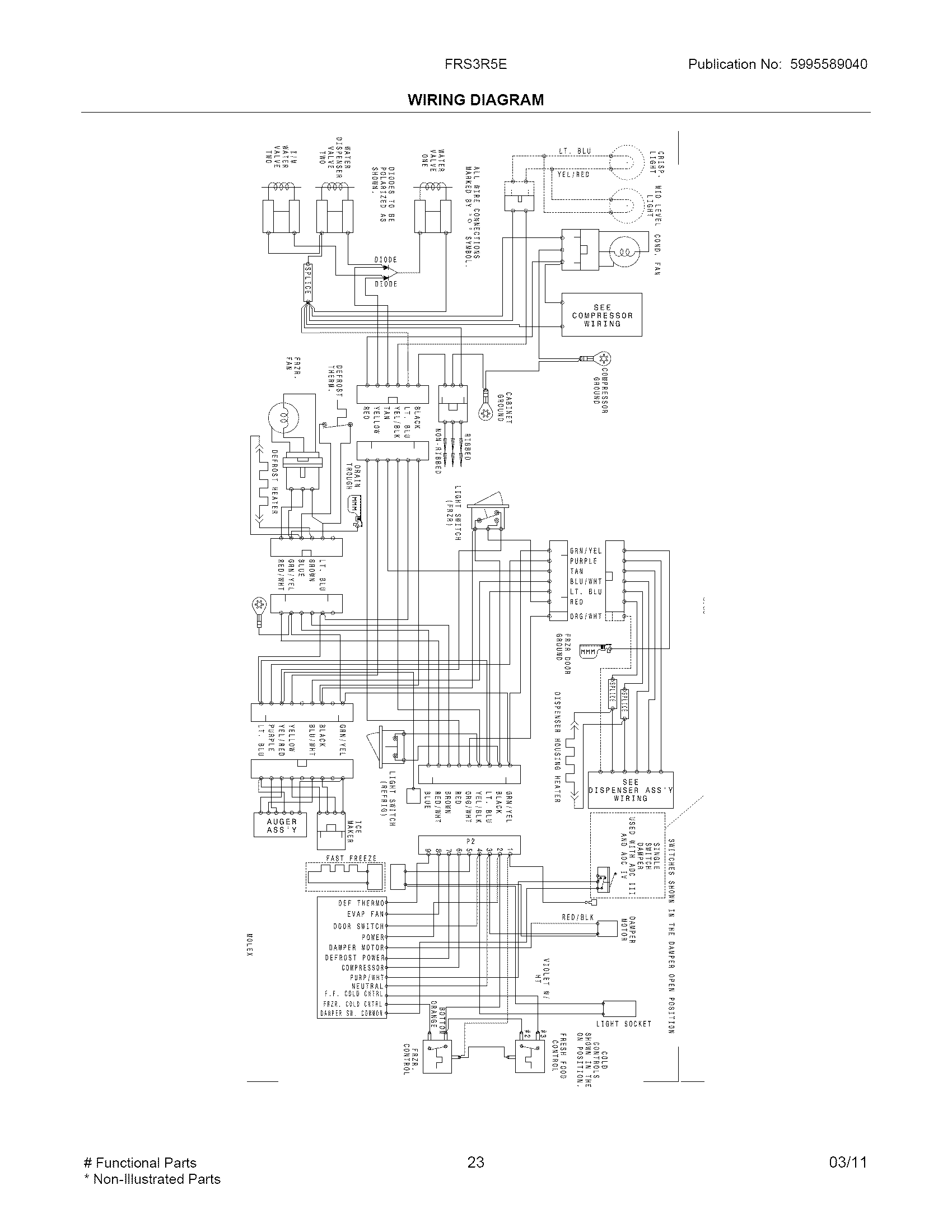 Frigidaire FRS3R5ESBA wiring diagram diagram