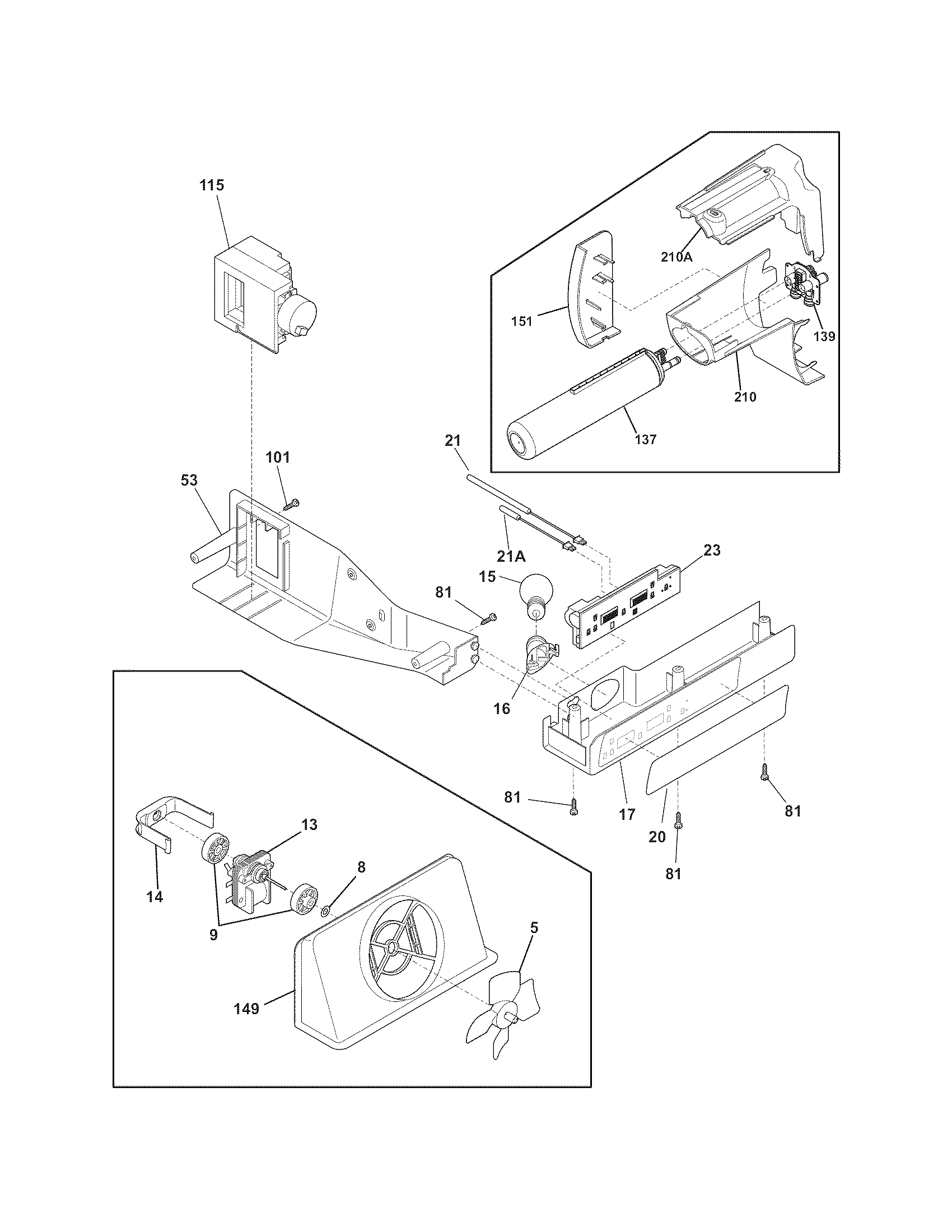 Frigidaire FFHS2311LW2 controls diagram