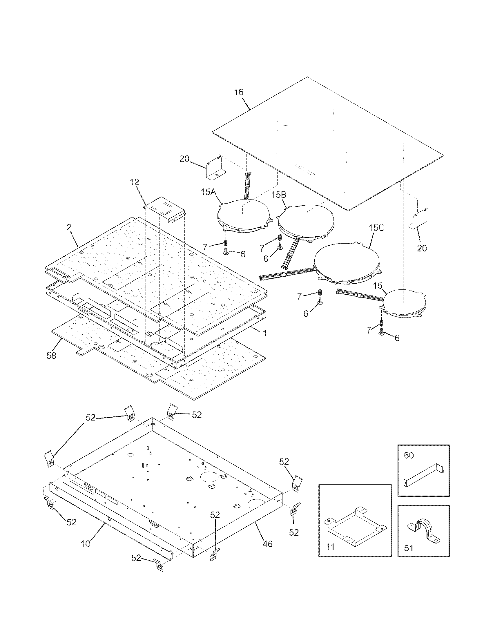 Kenmore 79043809000 main top diagram