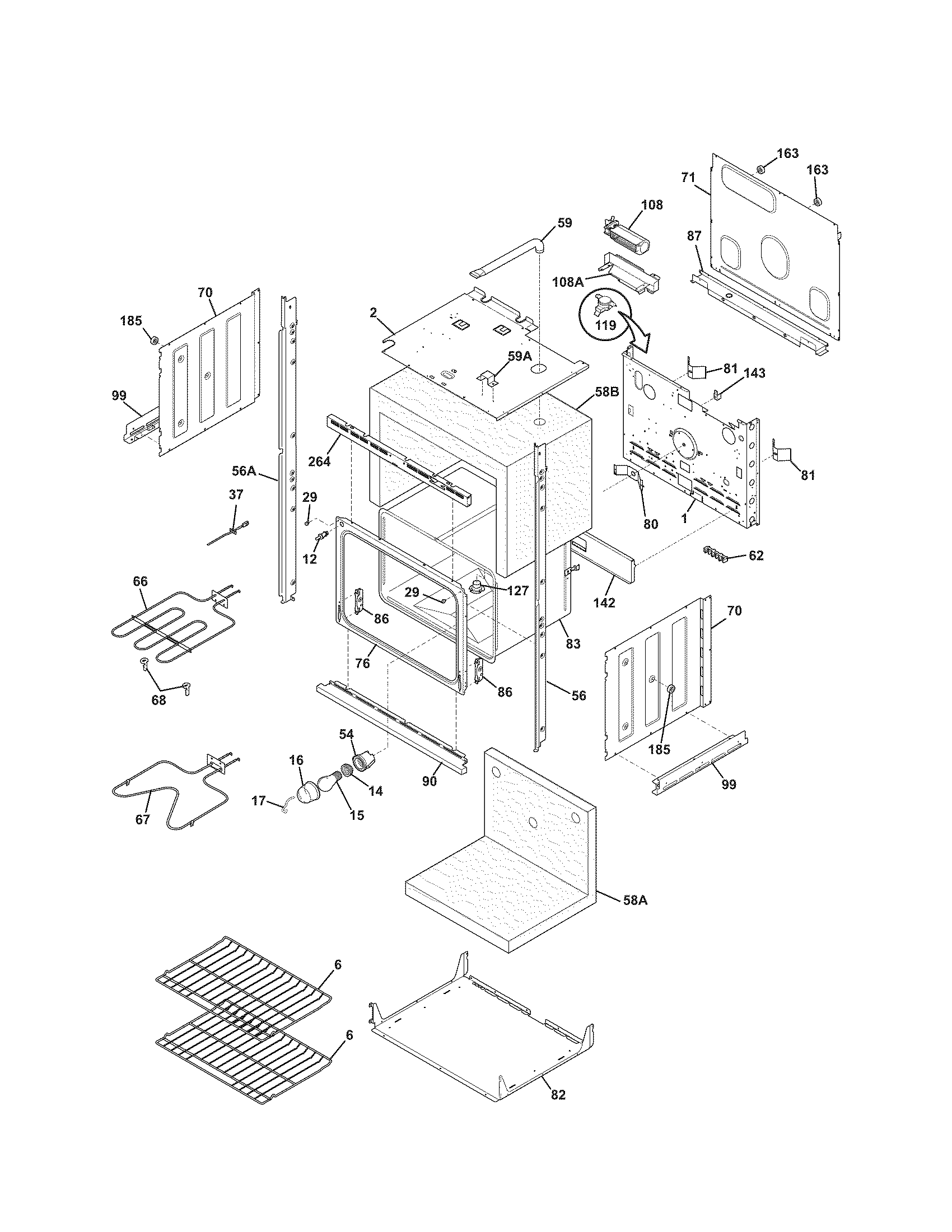 Kenmore 79047739407 lower oven diagram