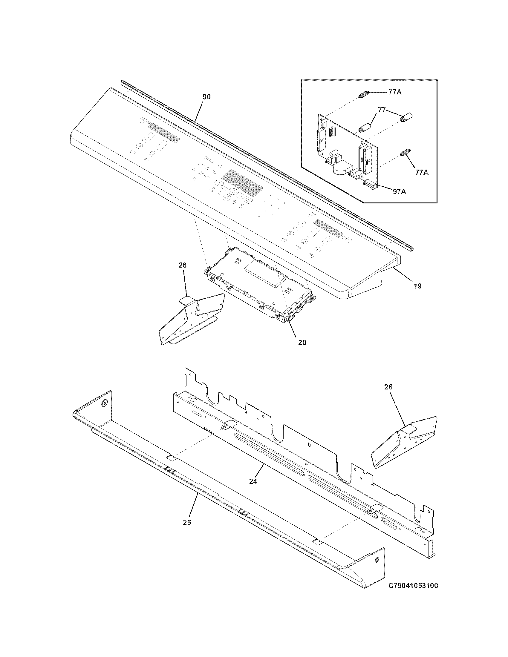 Kenmore Elite 79041059100 backguard diagram