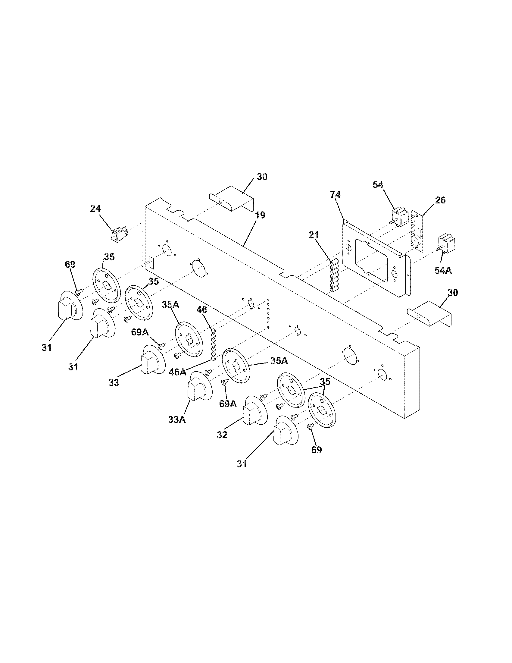 Electrolux E30GF74HPS3 backguard diagram