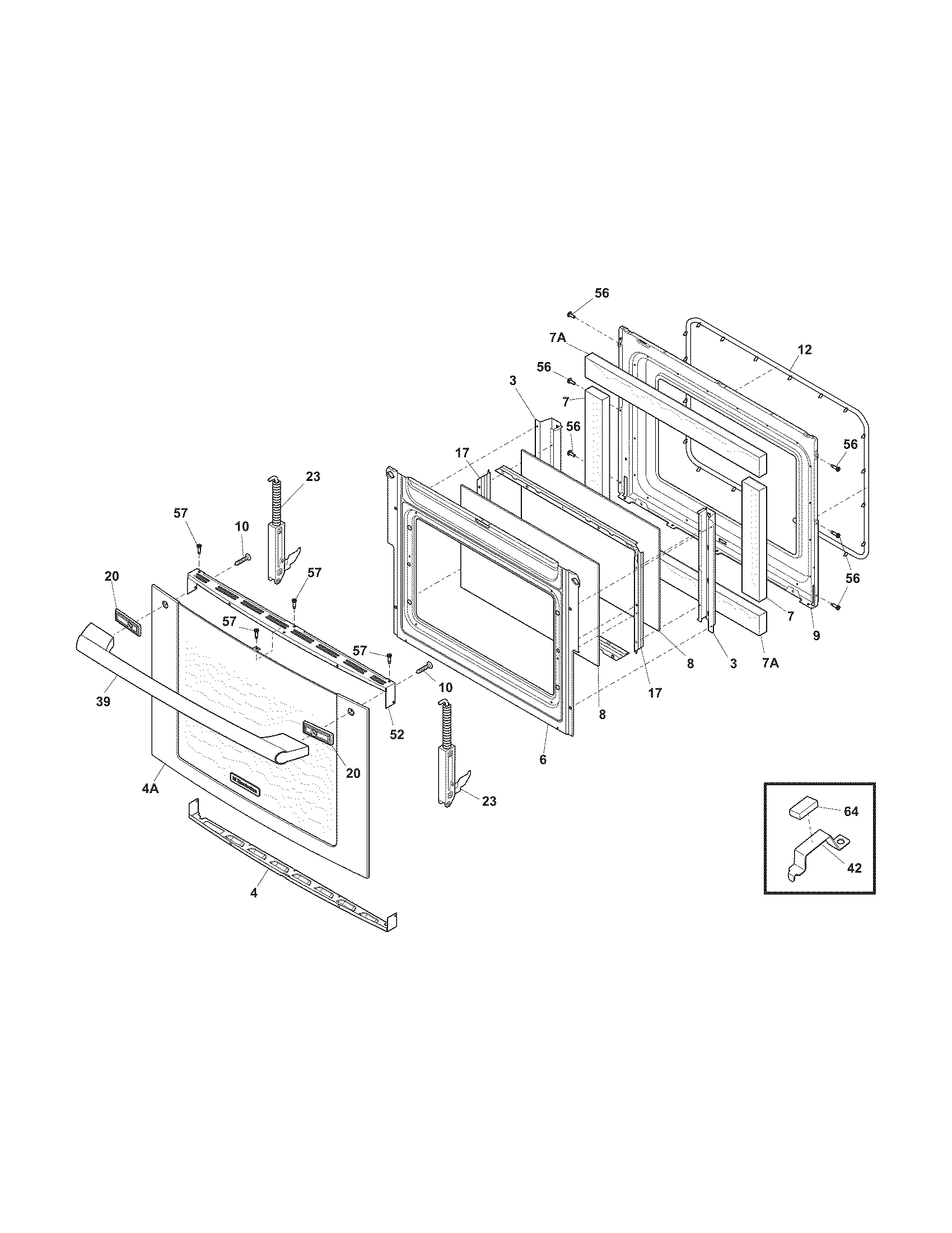 Electrolux EI30EW35JS2 door diagram