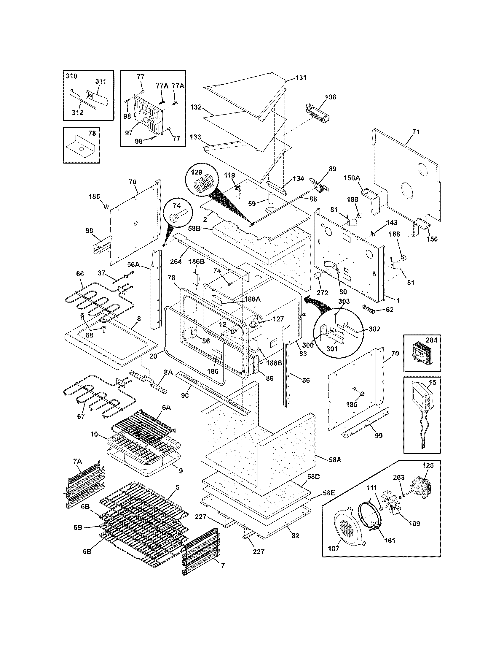 Electrolux E30EW75ESS3 body diagram