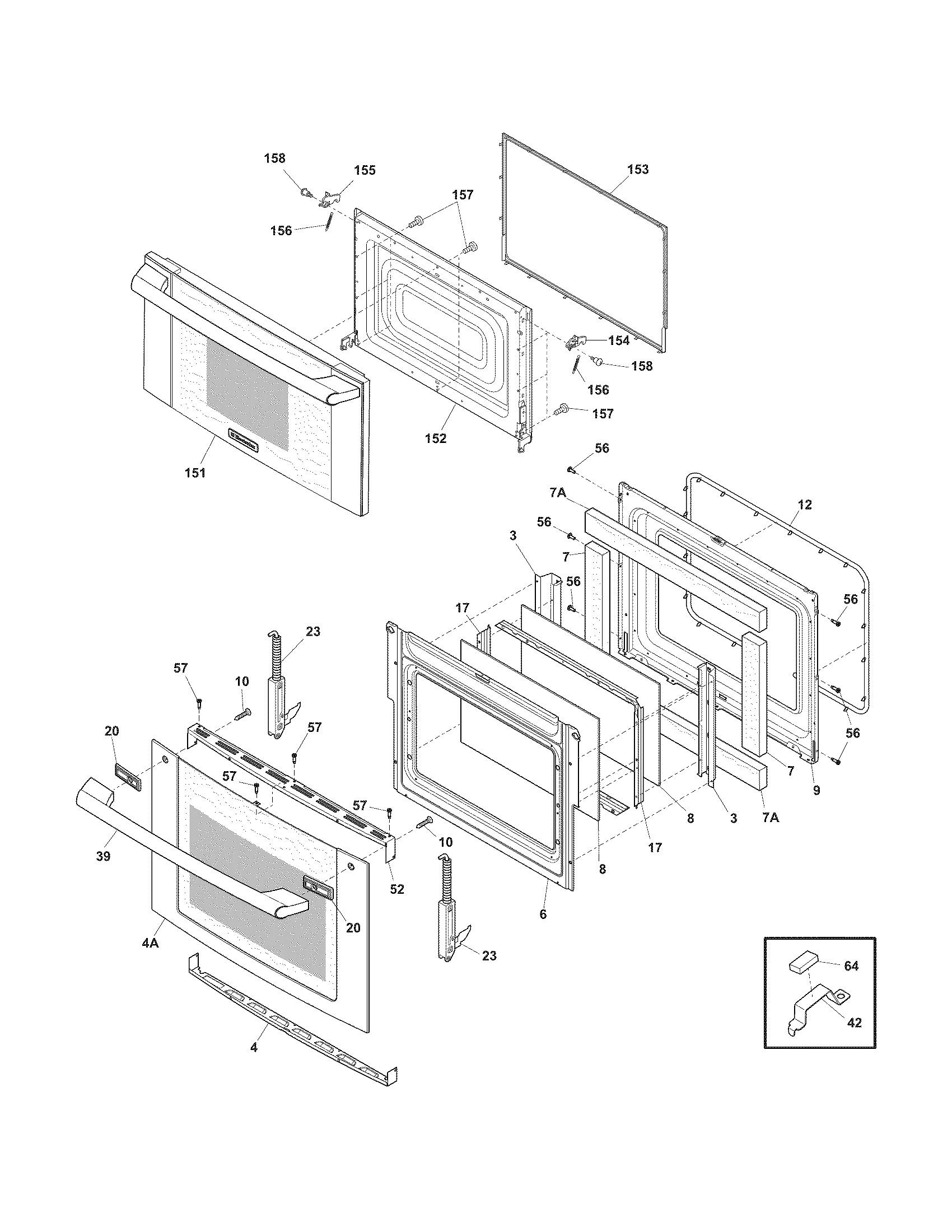 Electrolux EW30MC65JS2 doors diagram