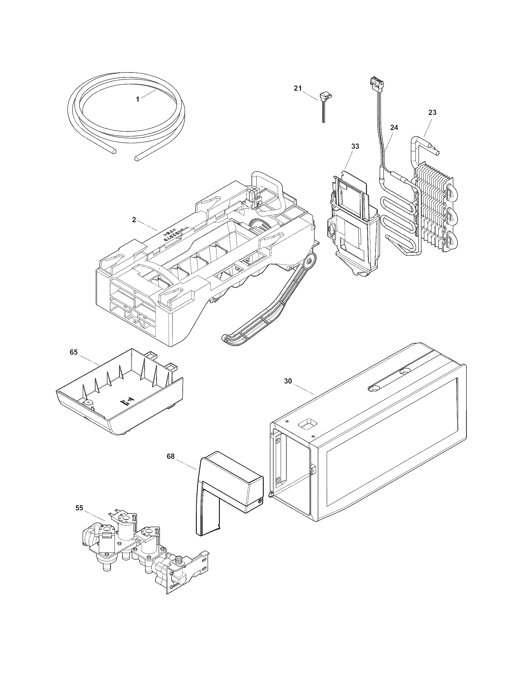 Frigidaire FGHB2878LE3 ice maker diagram