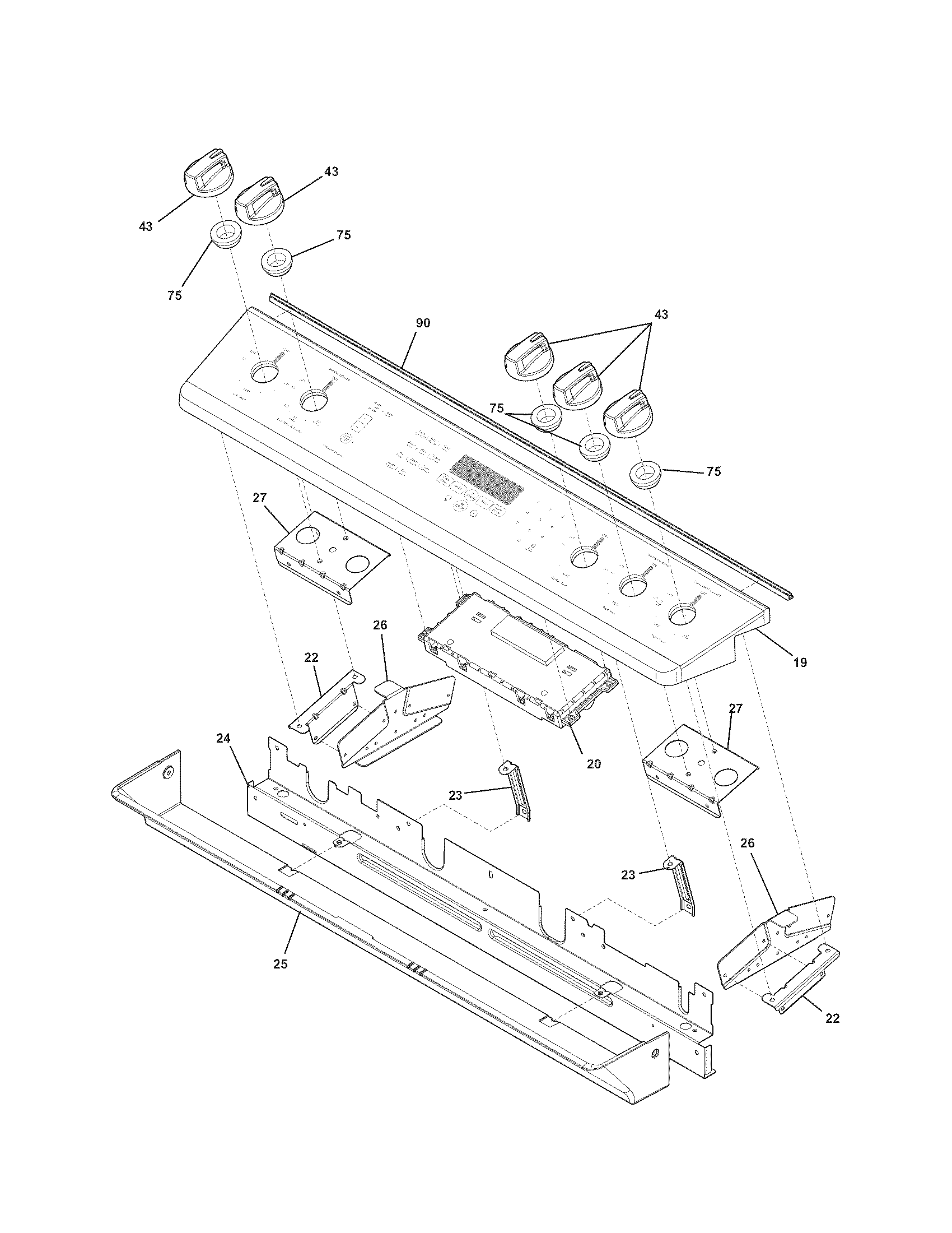 Kenmore Elite 79031063100 backguard diagram