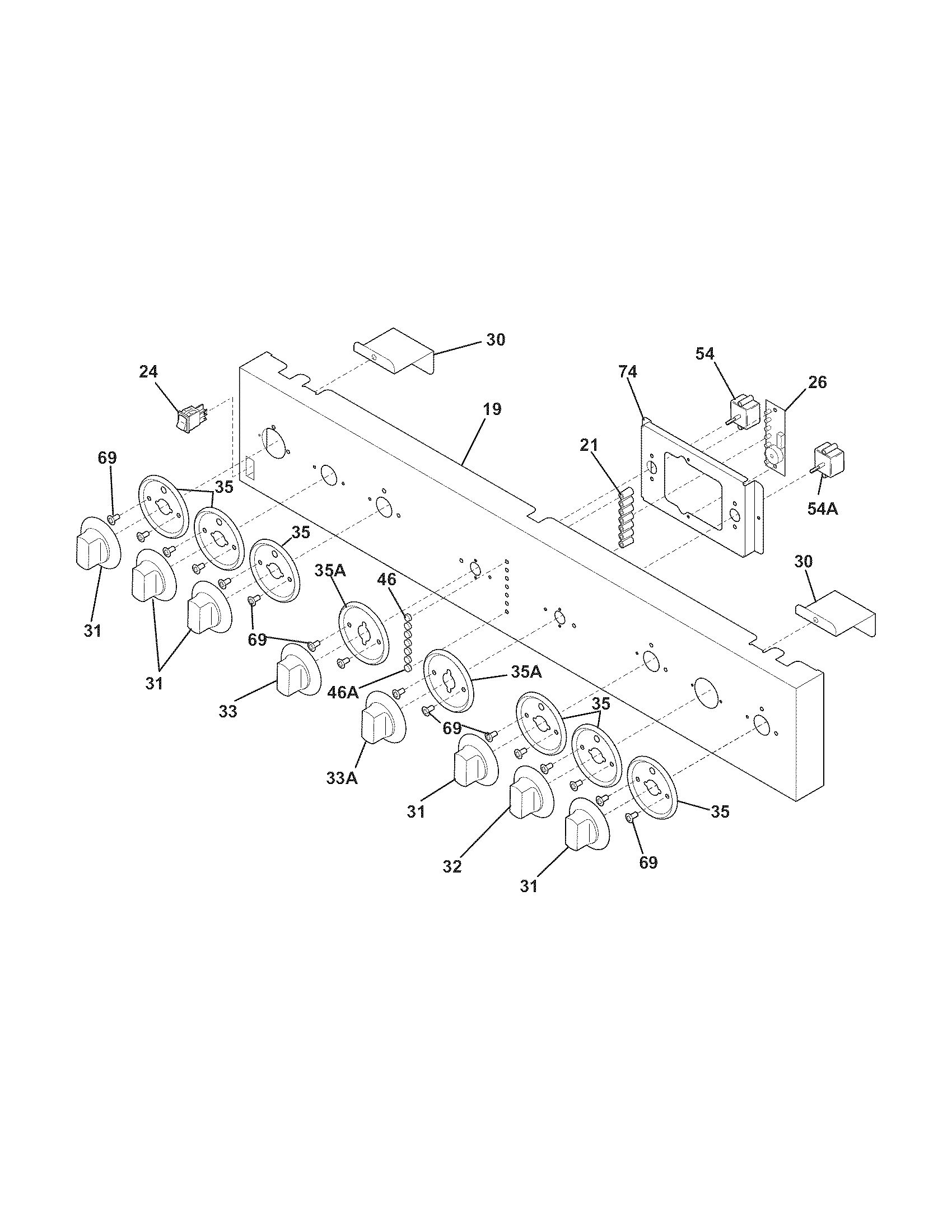 Electrolux E36GF76JPS2 backguard diagram