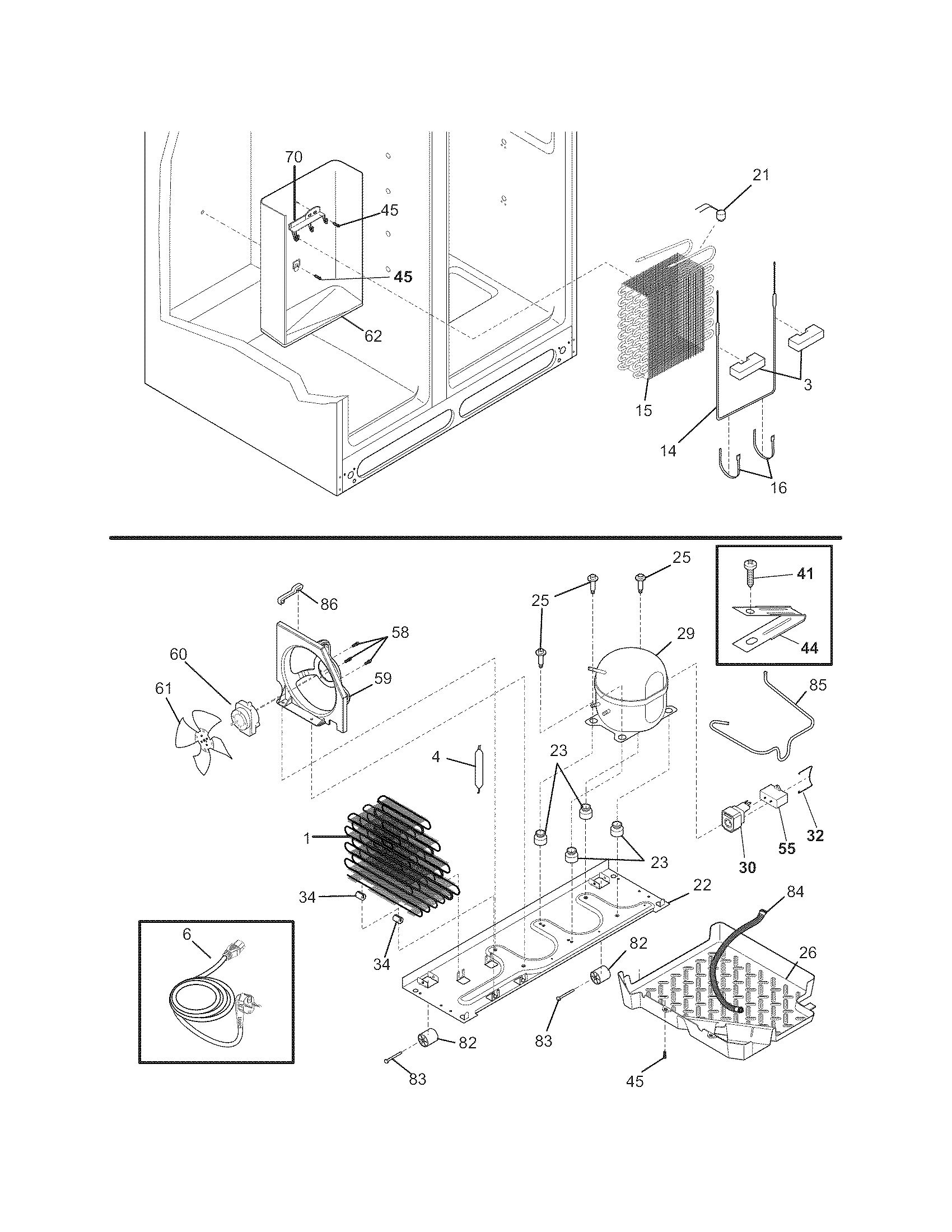 Frigidaire FGUS2635LP1 system diagram
