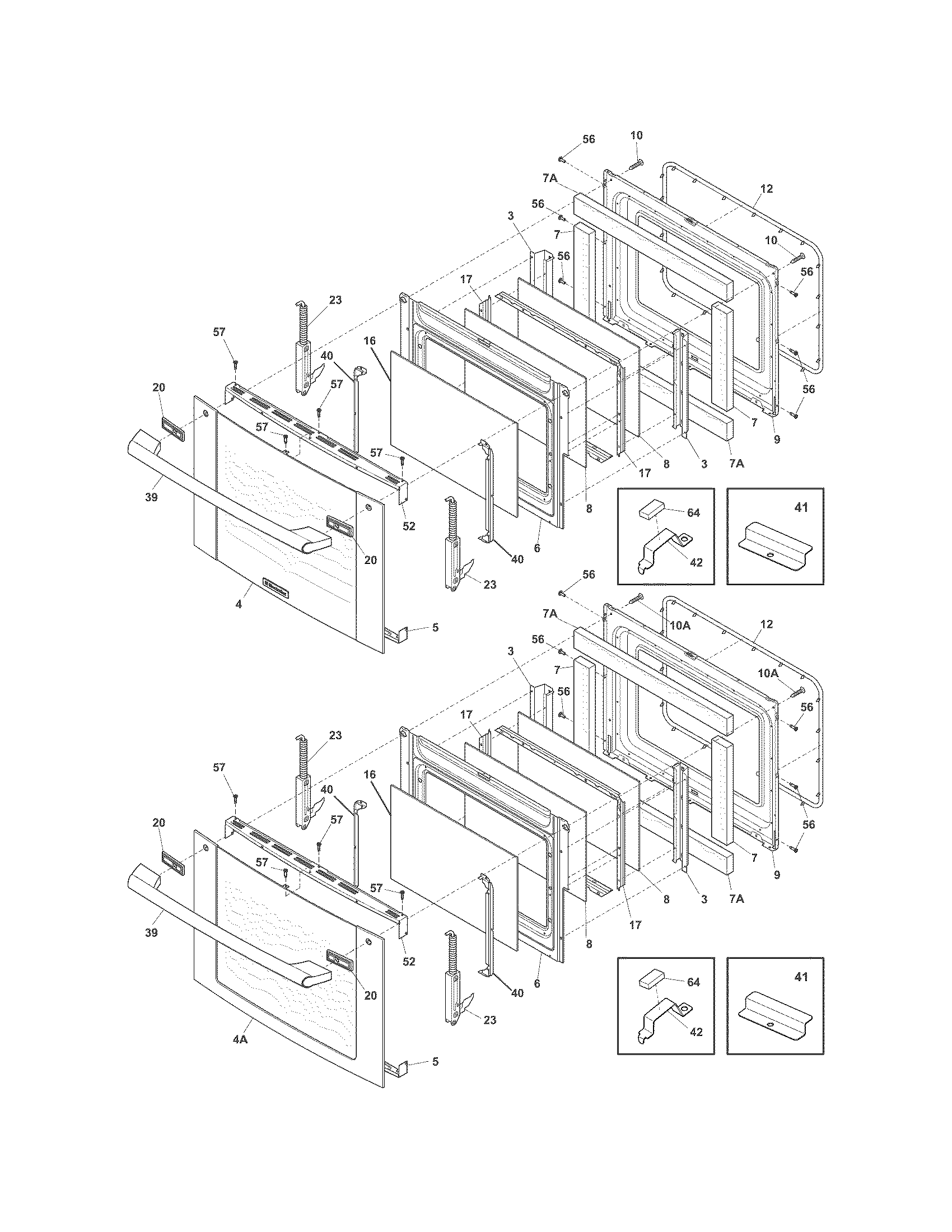 Electrolux EW30EW6CGS8 doors diagram