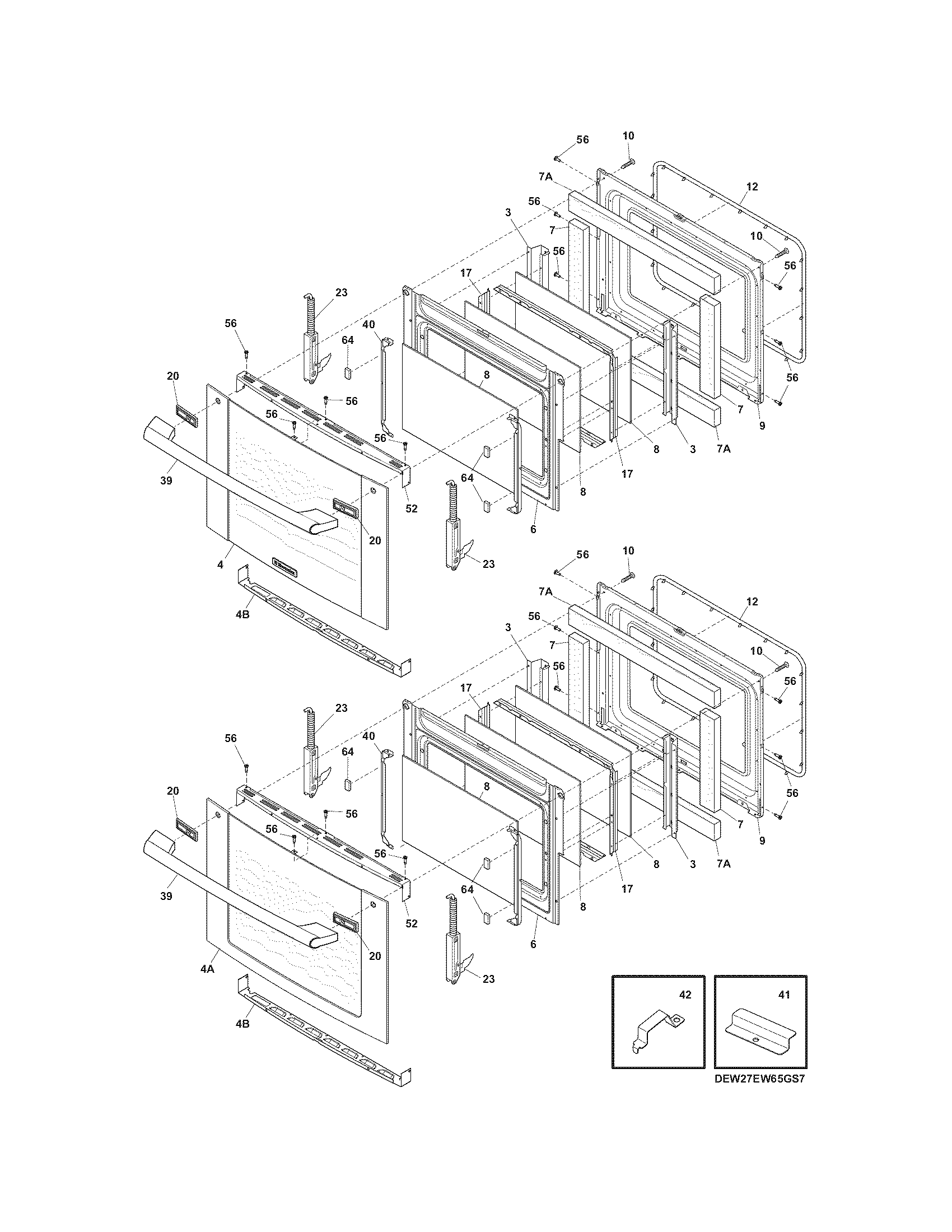 Electrolux EI27EW45JS2 doors diagram