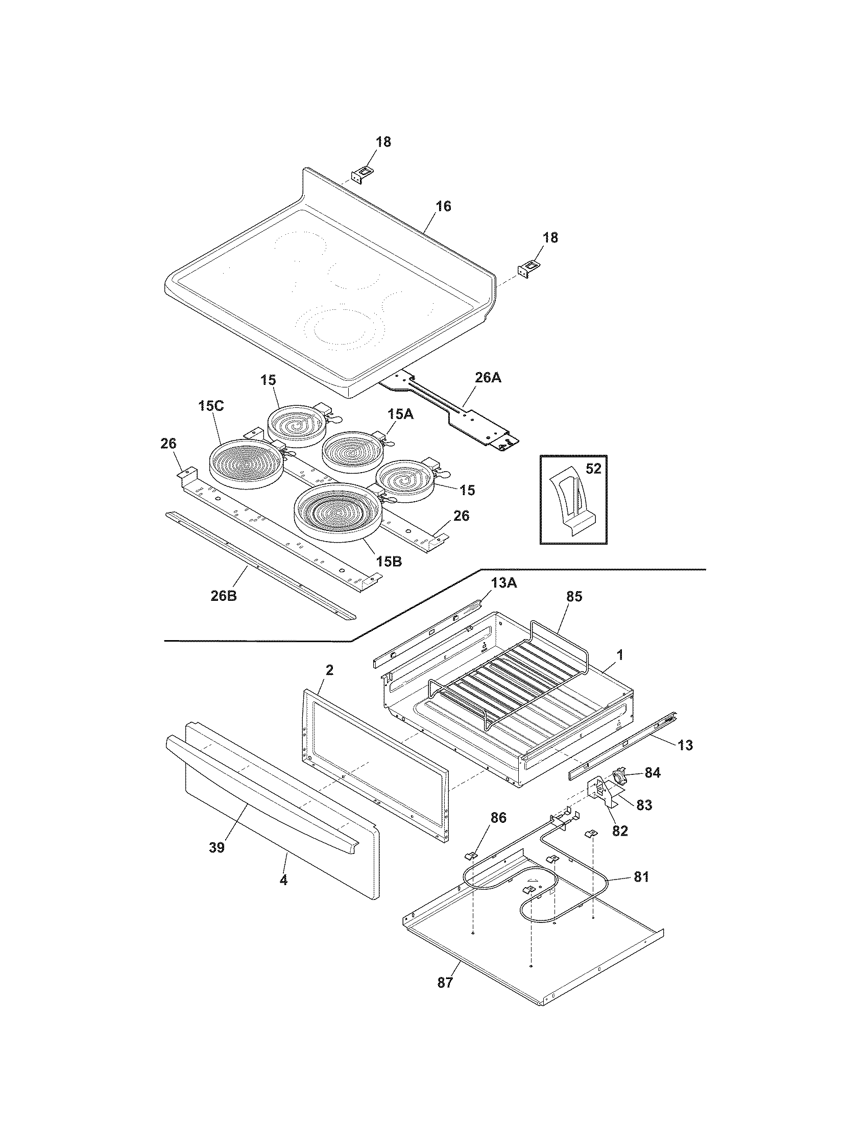 Kenmore 79092902010 top/drawer diagram