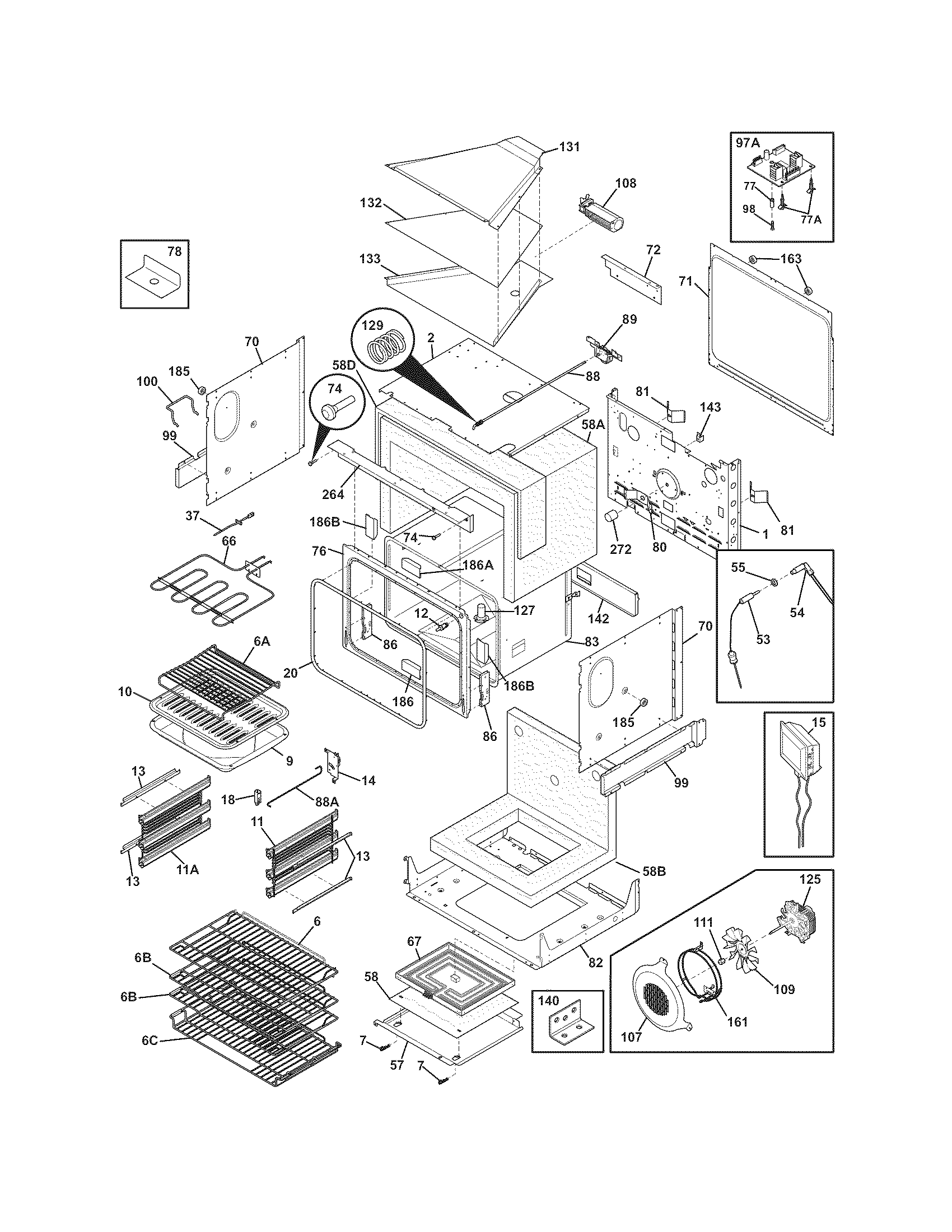 Electrolux E30EW85GSS5 upper oven diagram