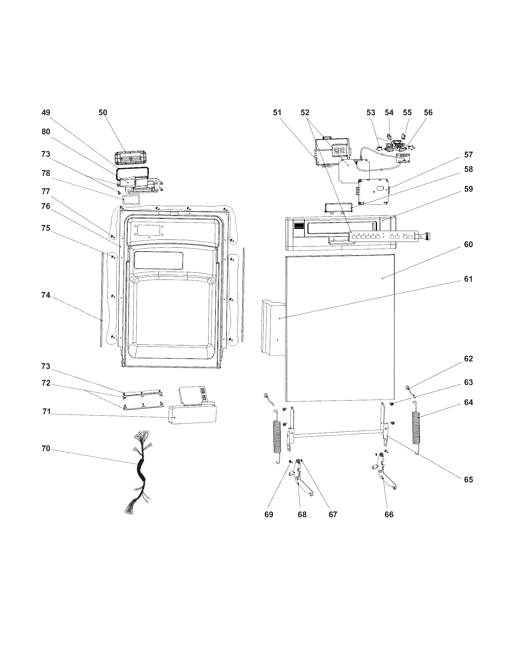 Frigidaire FFPD1821MW0A control panel/door diagram
