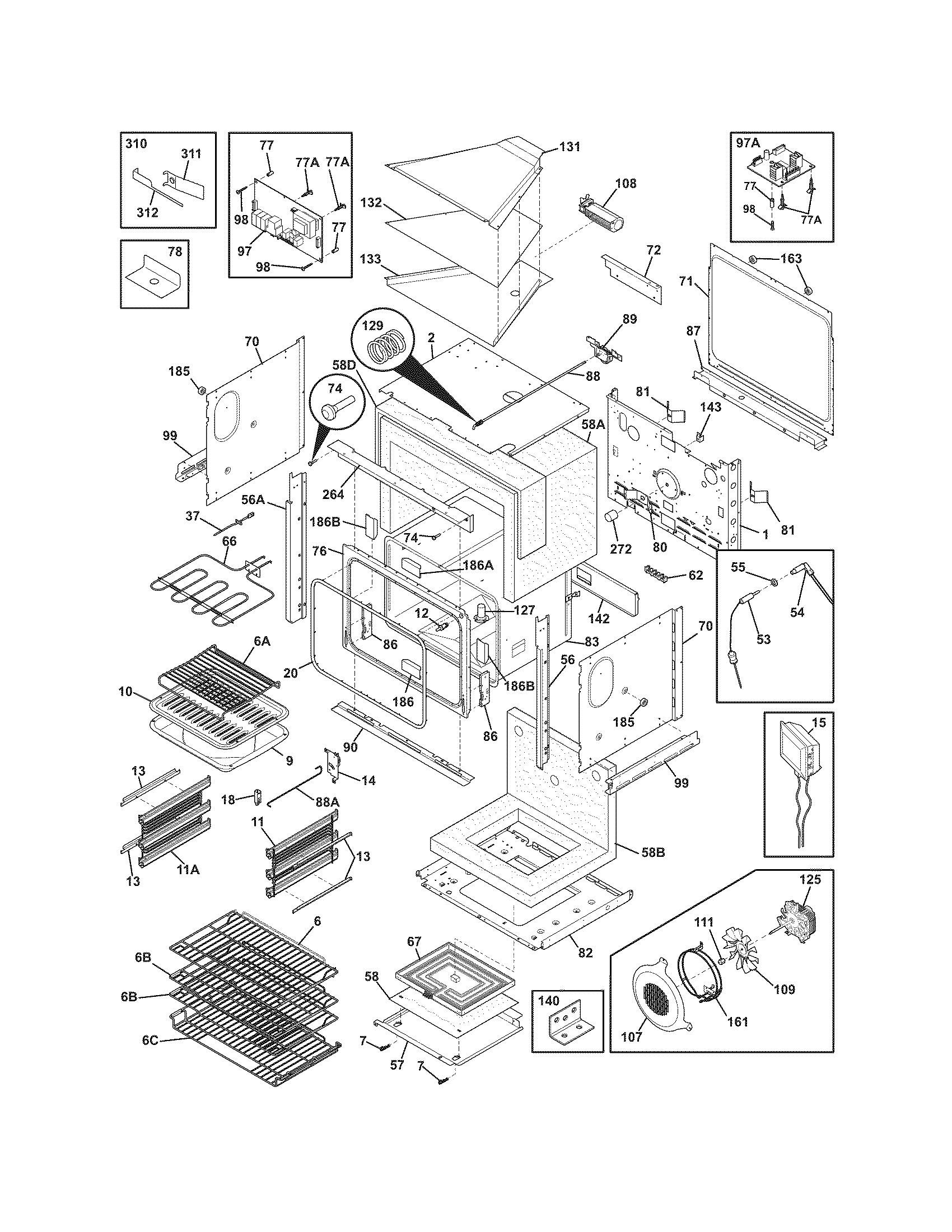Electrolux E30EW7CGSS3 body diagram