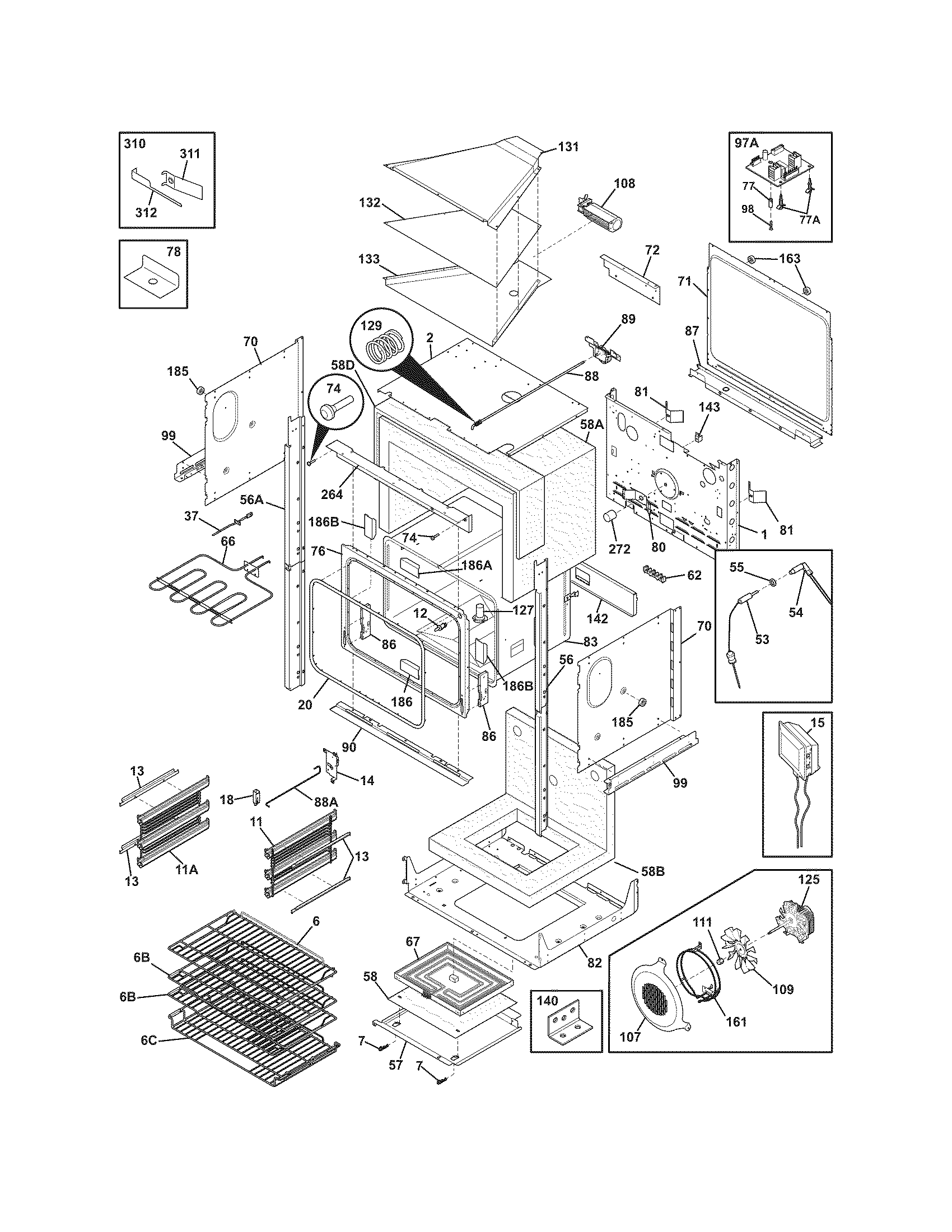 Electrolux E30EW8CGPS6 lower oven diagram