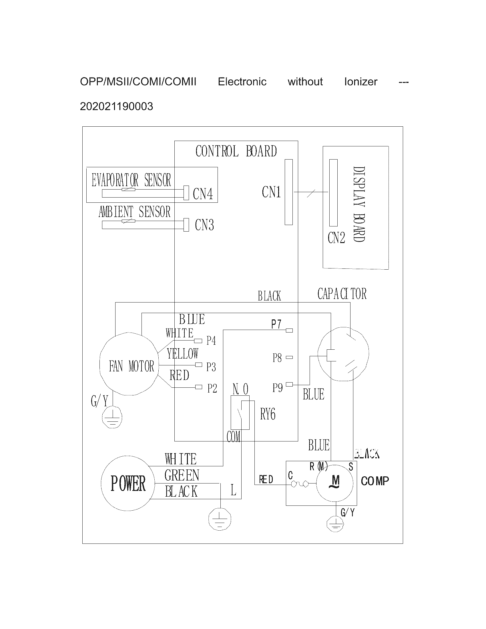 Frigidaire FRA123BU111 wiring diagram diagram