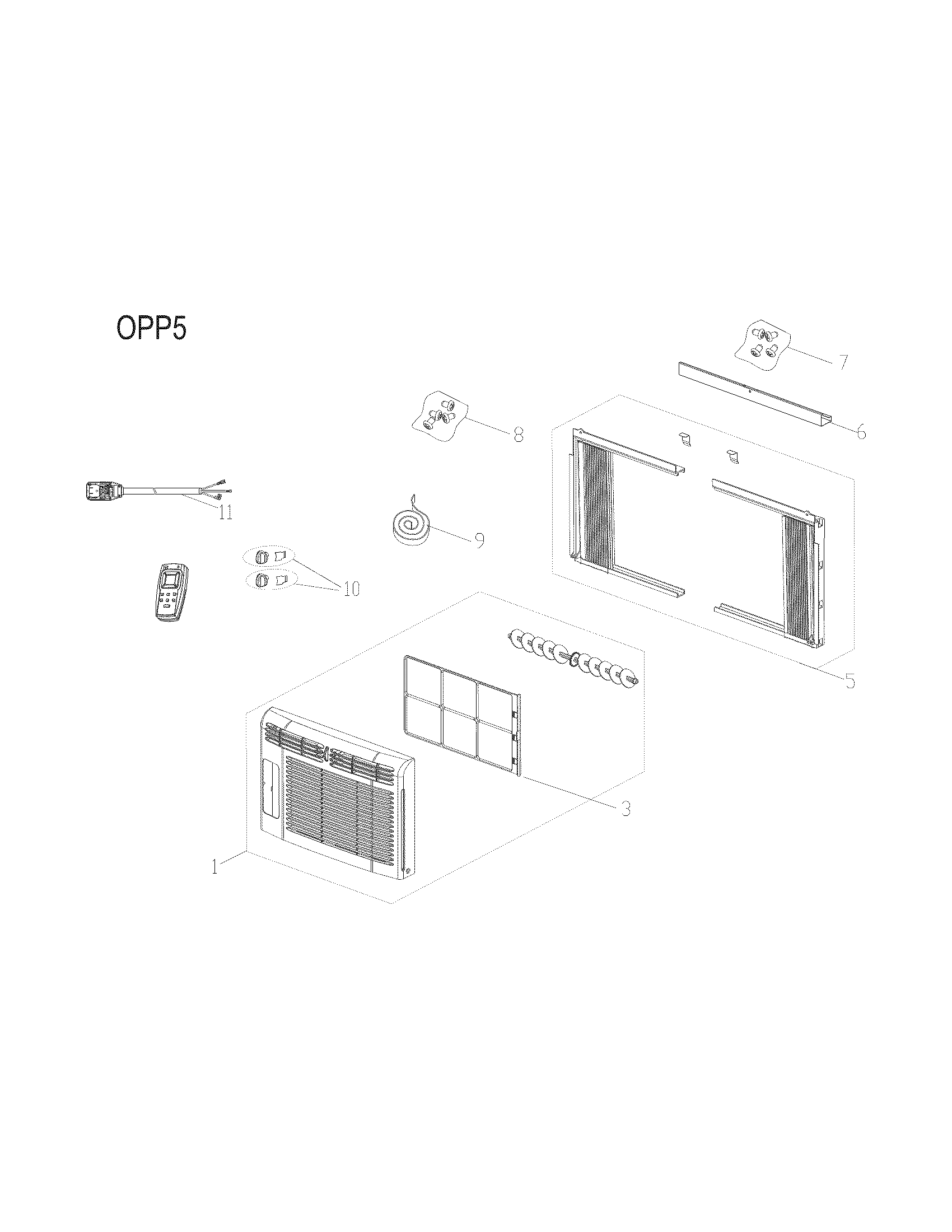 Frigidaire FRA052XT718 recommended spare parts diagram