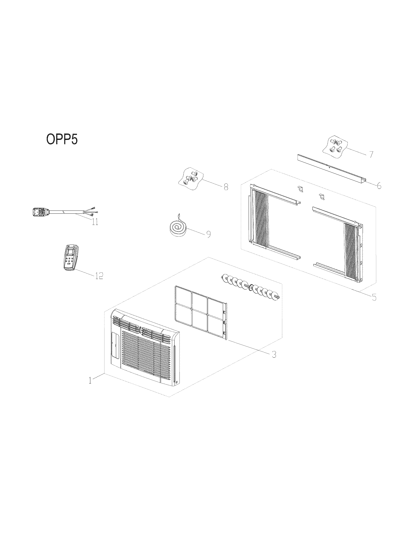 Frigidaire FRA053XT716 recommended spare parts diagram