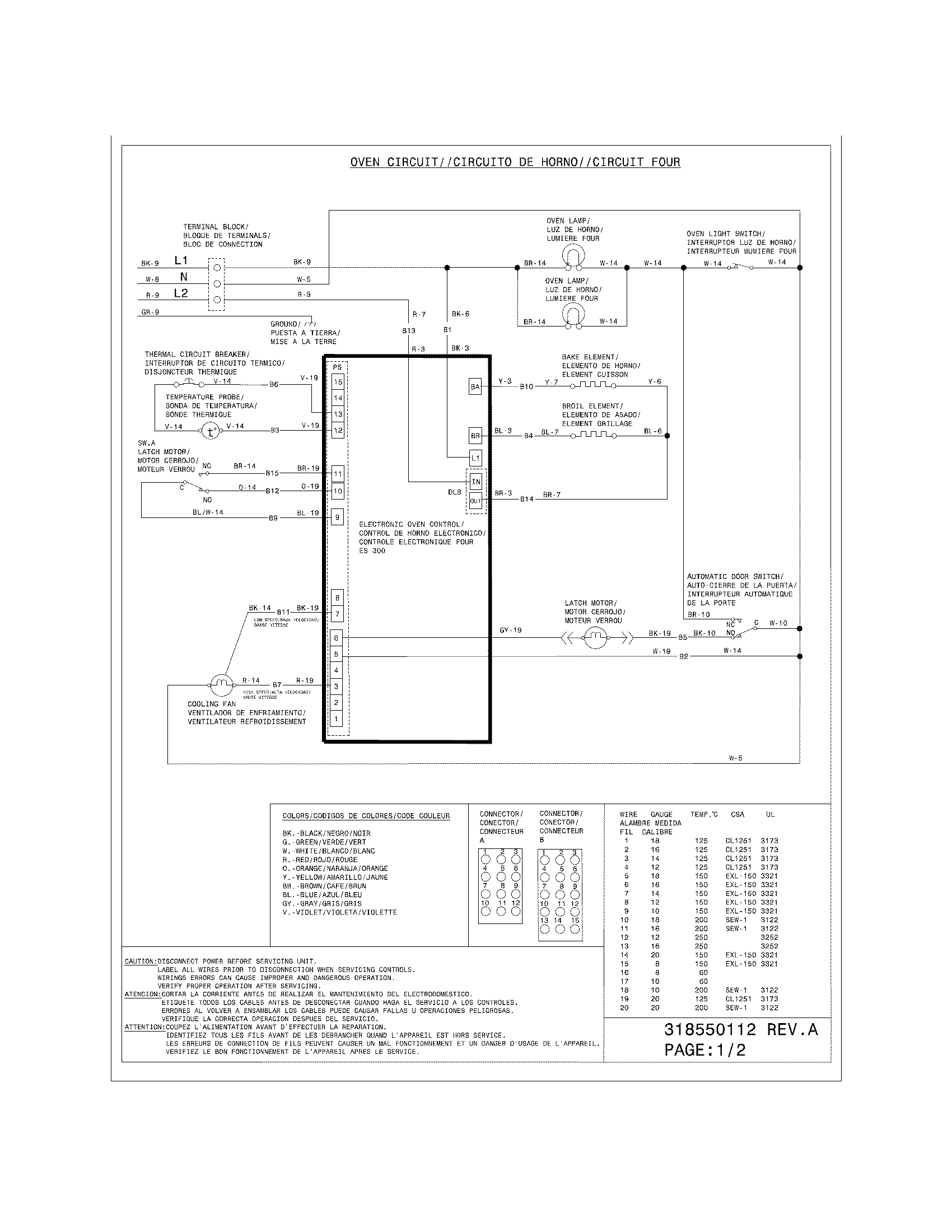 Frigidaire FFES3025LBC wiring diagram diagram