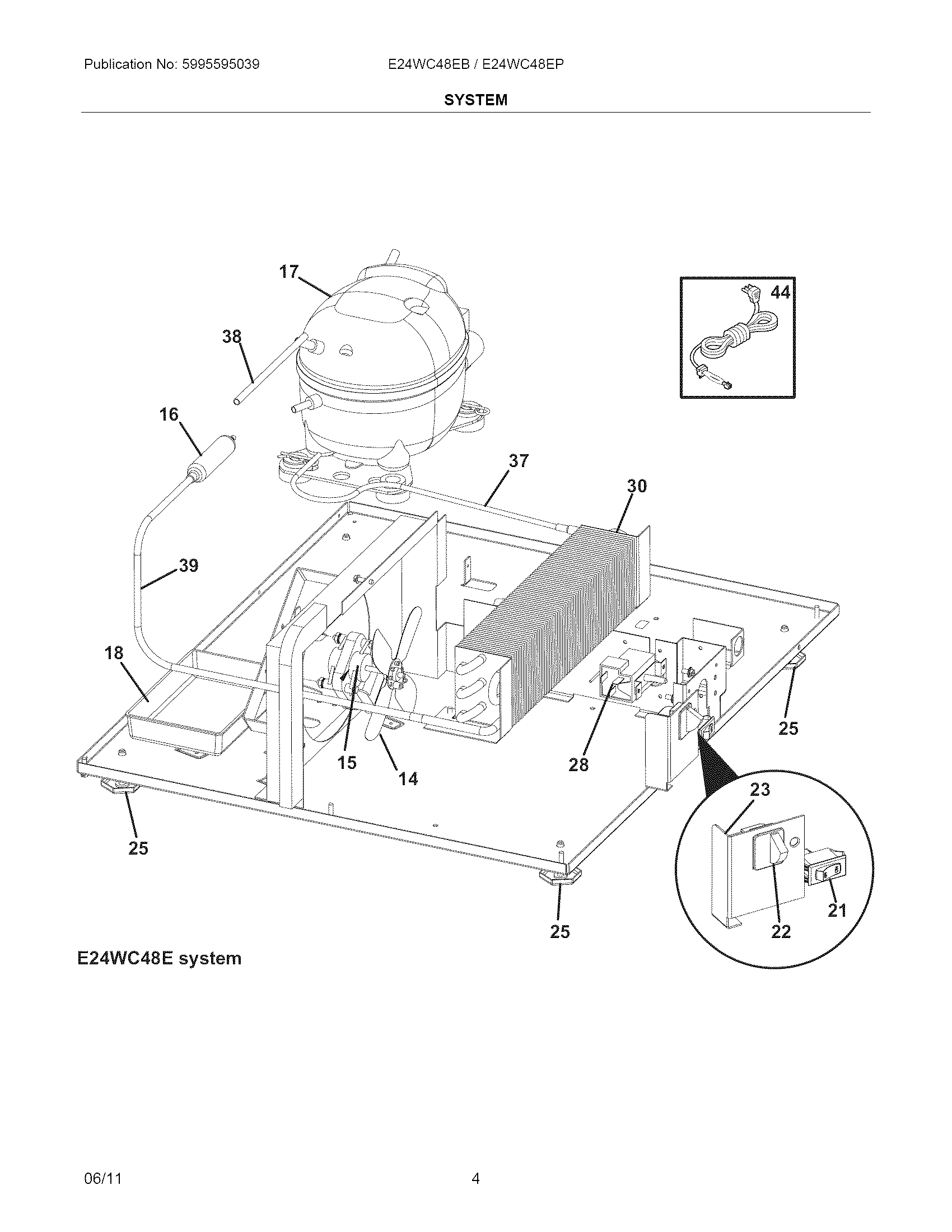 Electrolux E24WC48EBS0 system diagram