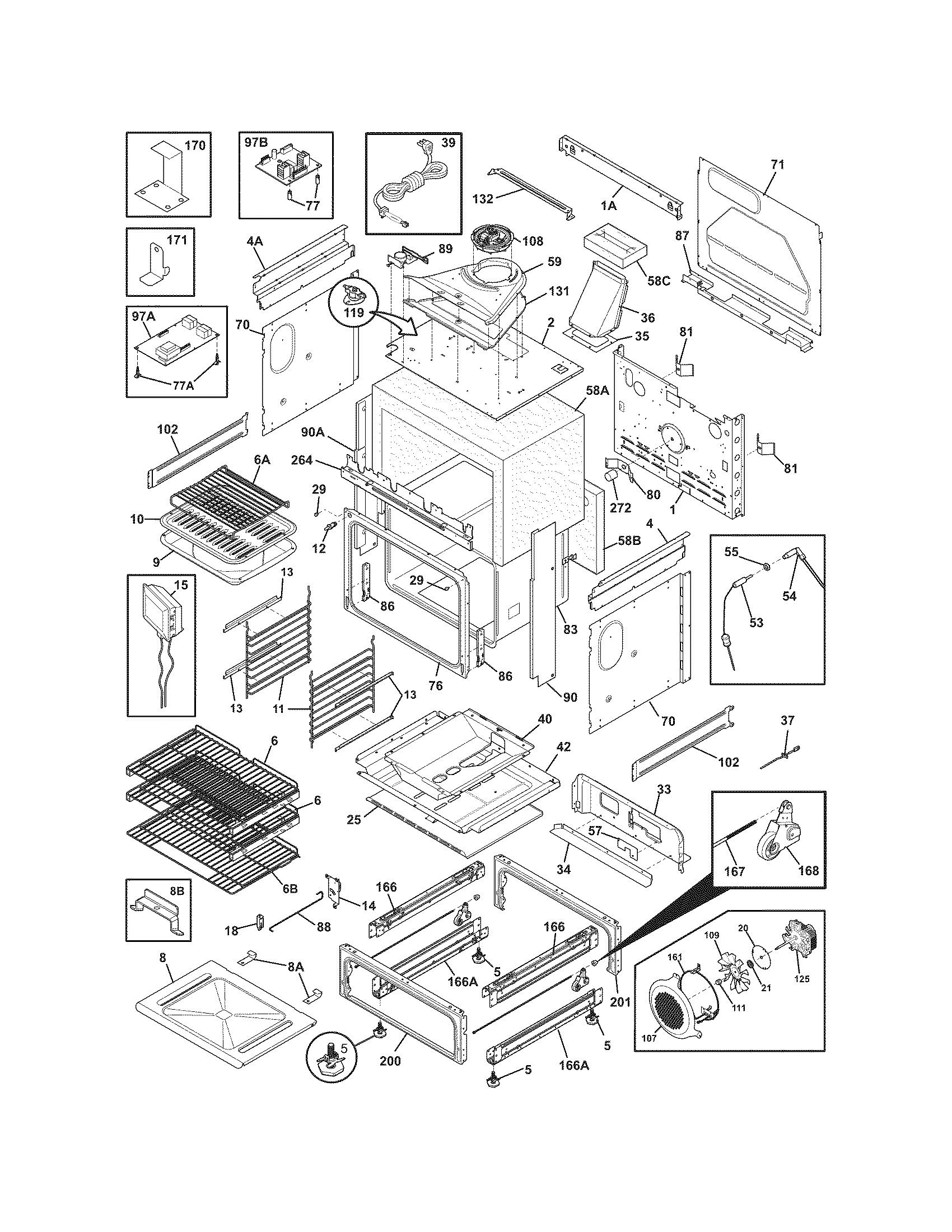 Electrolux EW30GS65GSB body diagram