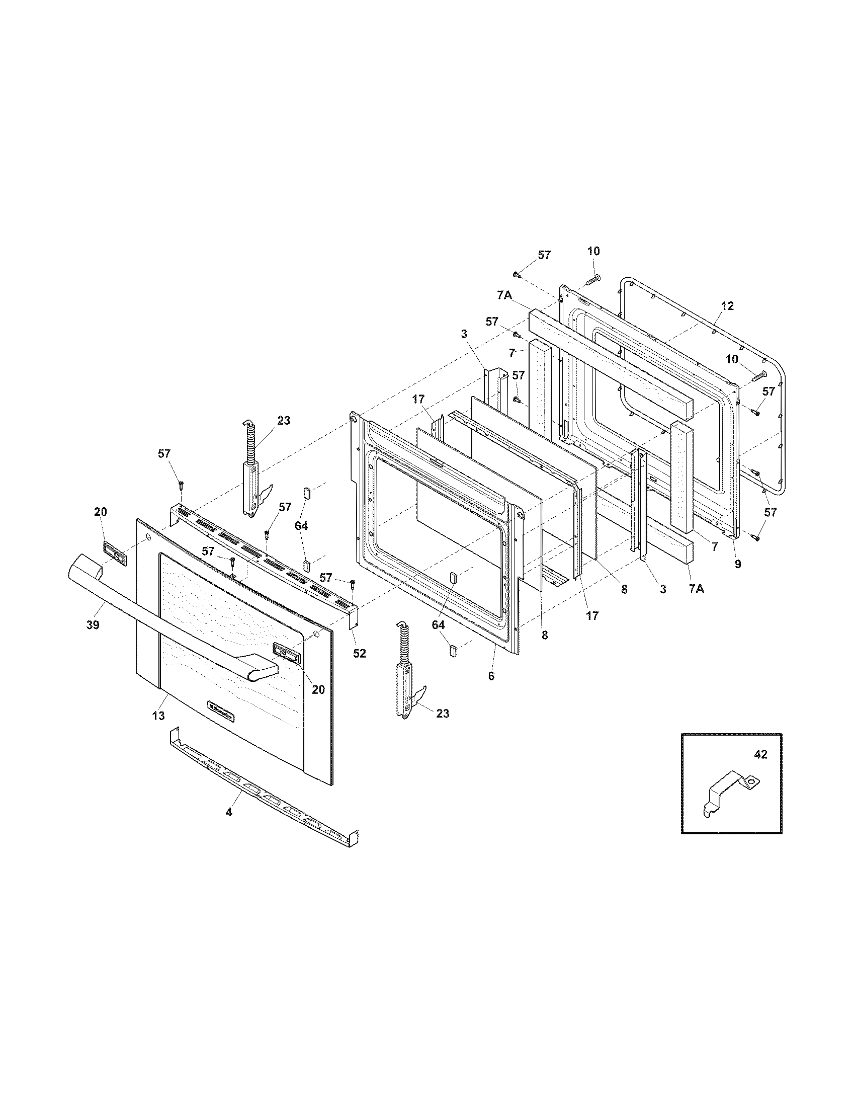Electrolux EW30GS65GSB door diagram