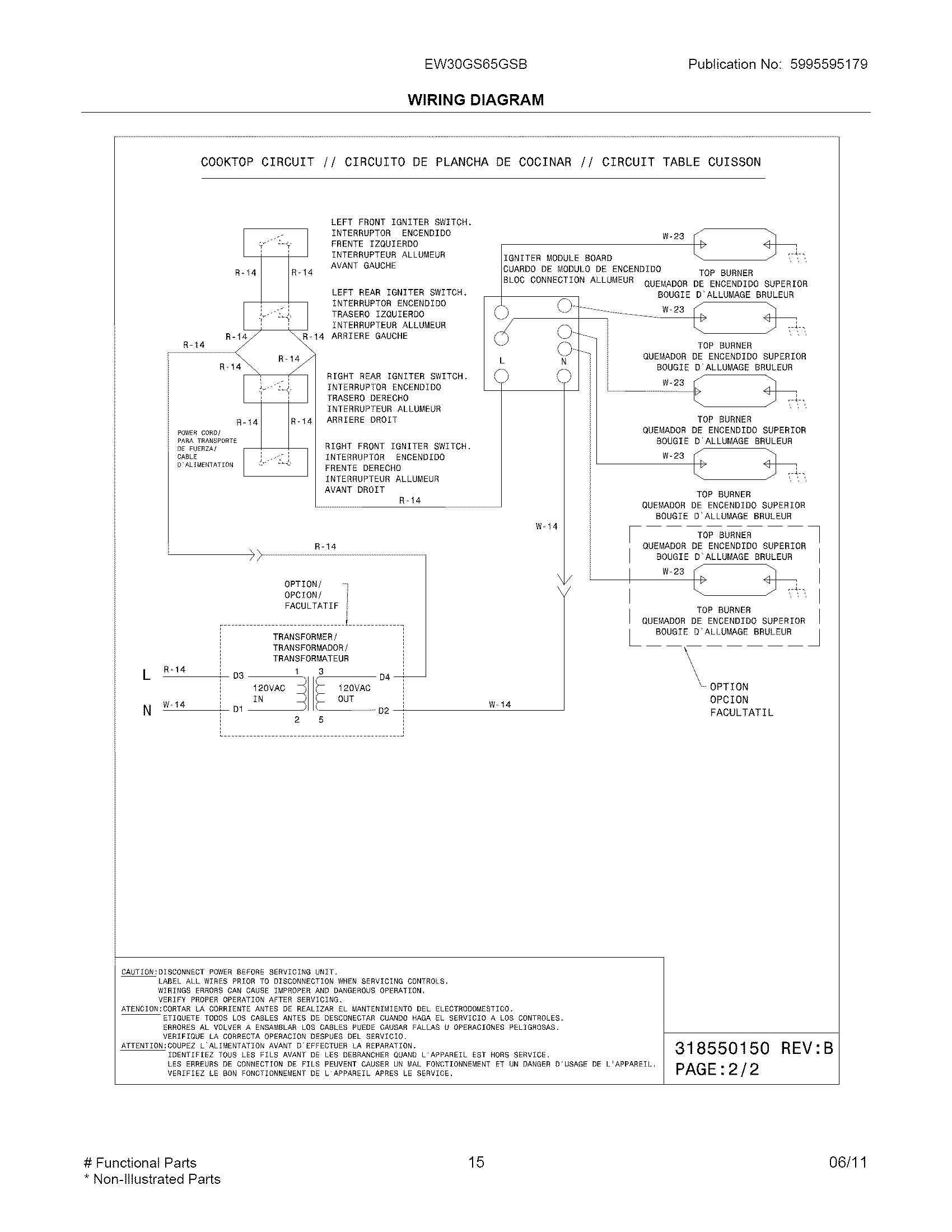 Electrolux EW30GS65GSB wiring diagram diagram