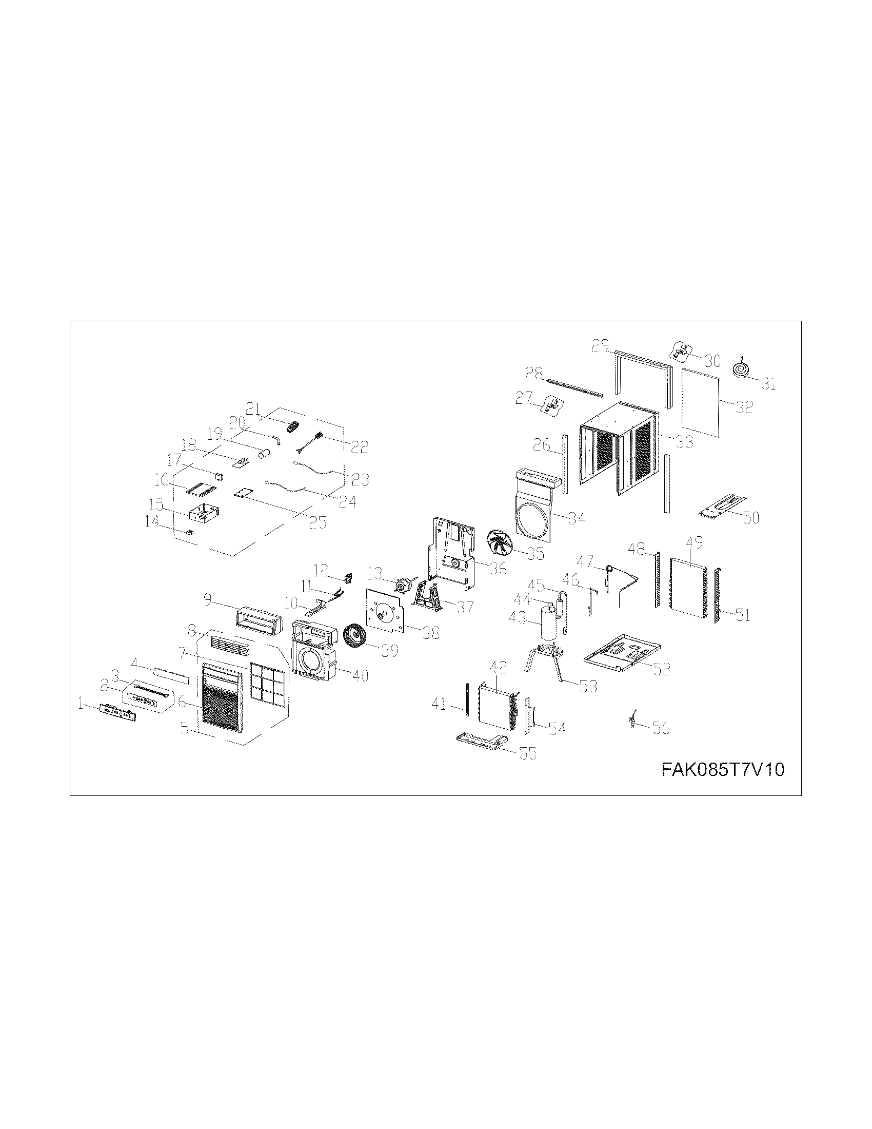Frigidaire FRA084KT710 recommended spare parts diagram